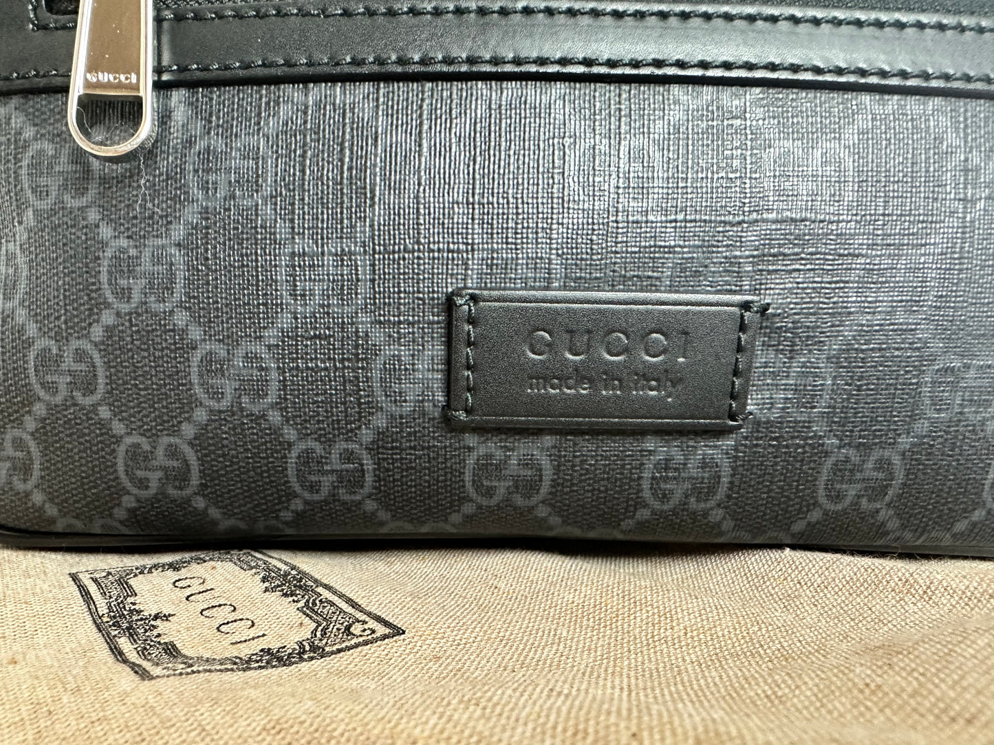 Gucci GG Supreme Canvas Belt Bumbag Black