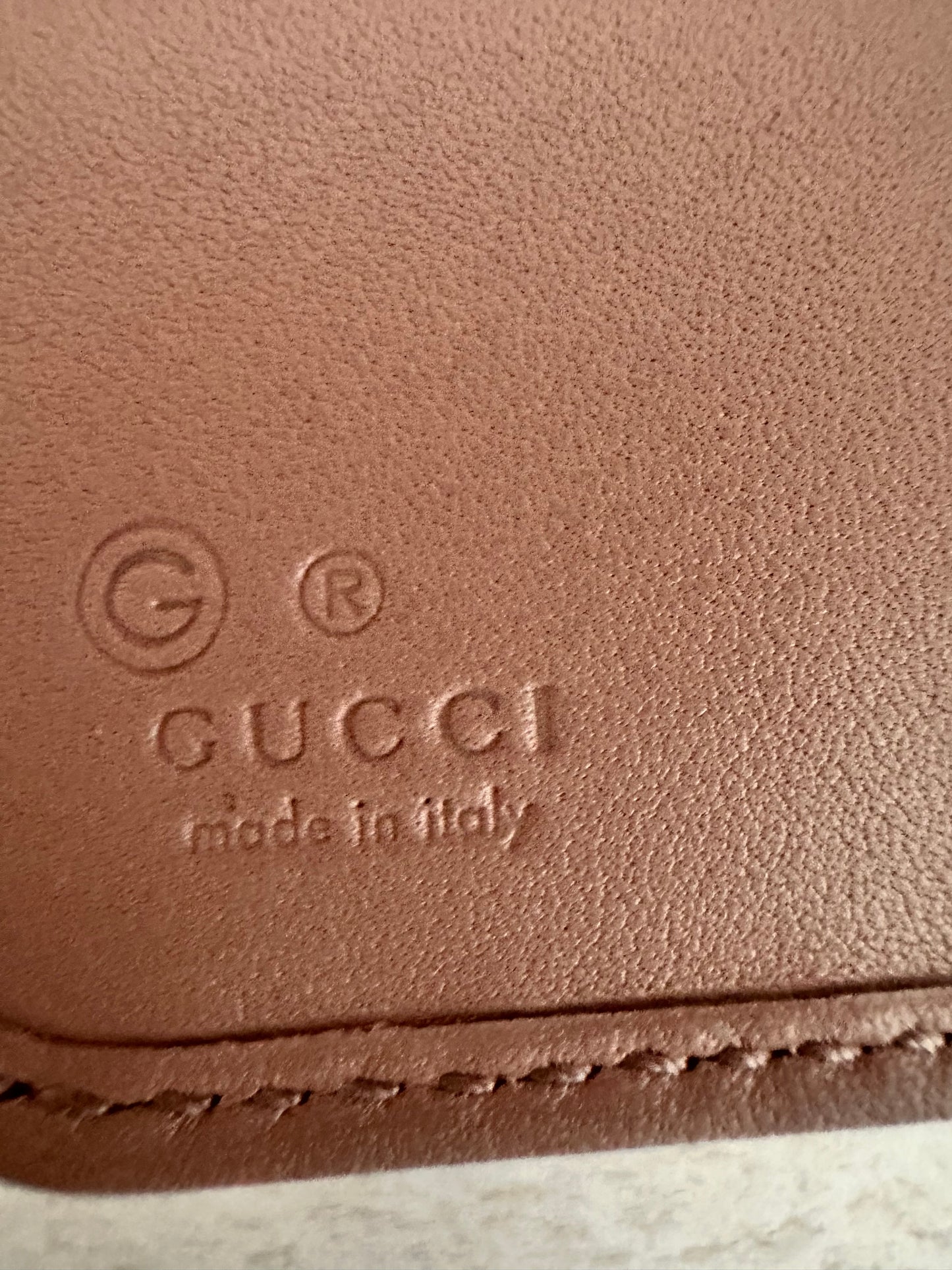 Gucci Metallic Pink Microguccissima Leather Continental Wallet