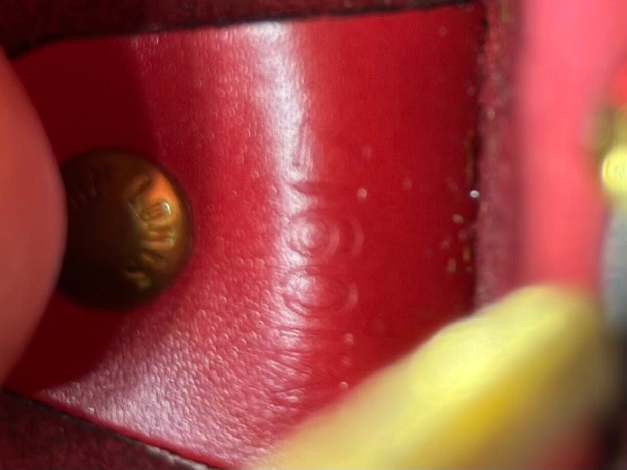 Louis Vuitton Vintage 1997 Red Epi Leather Soufflot with mini