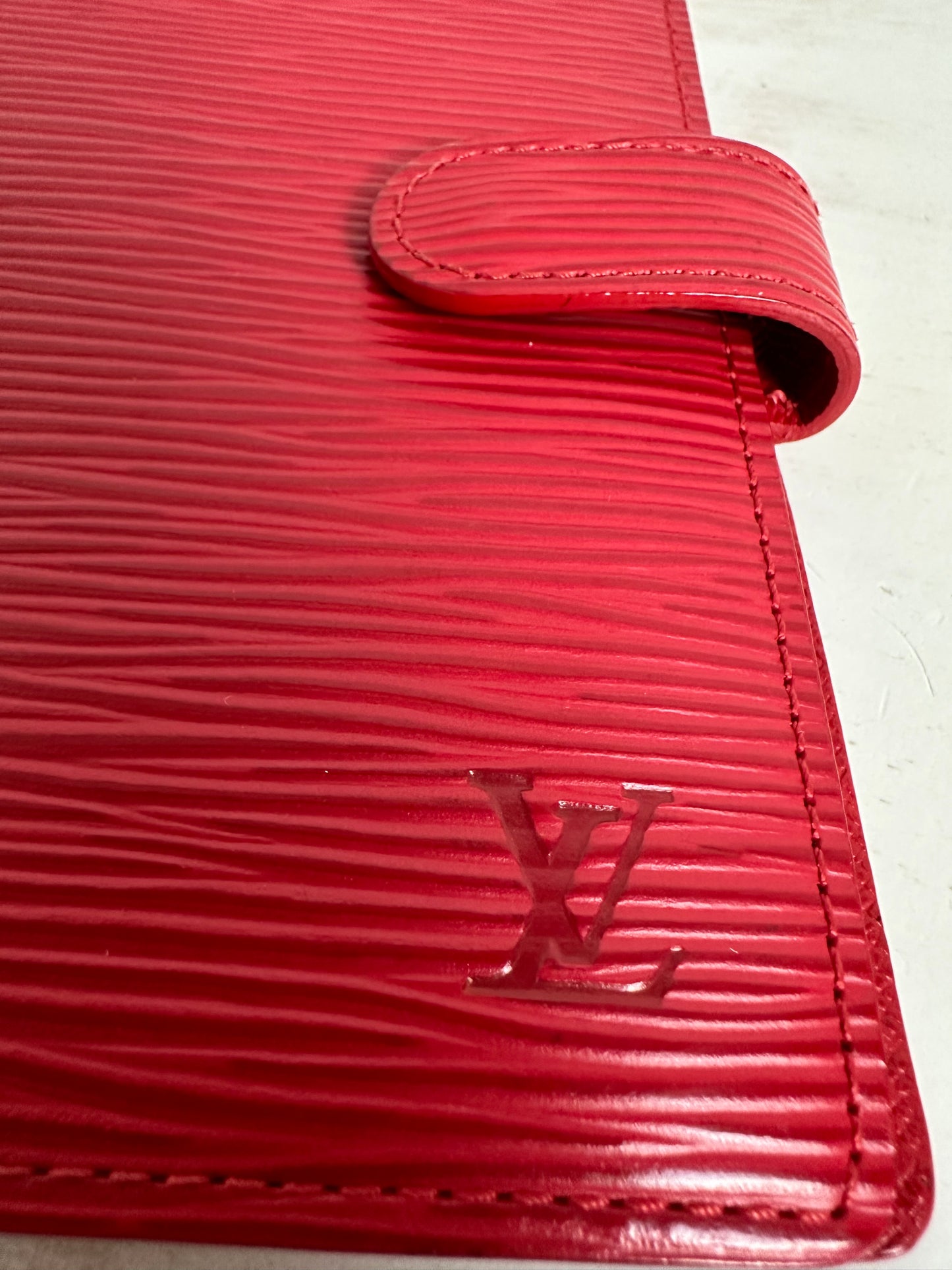 Louis Vuitton Red Epi Leather Agenda/Notebook