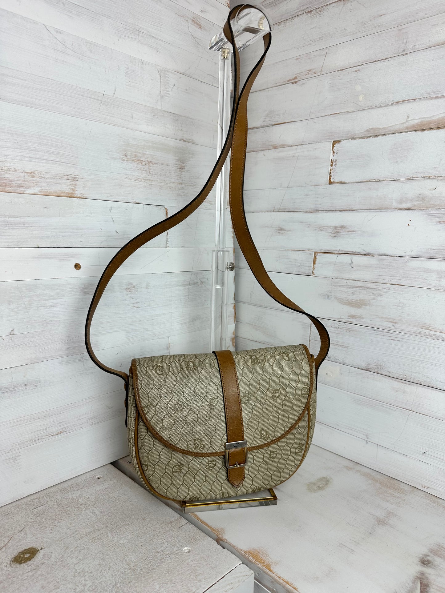 Christian Dior Vintage Honeycomb Logo Crossbody/Handbag
