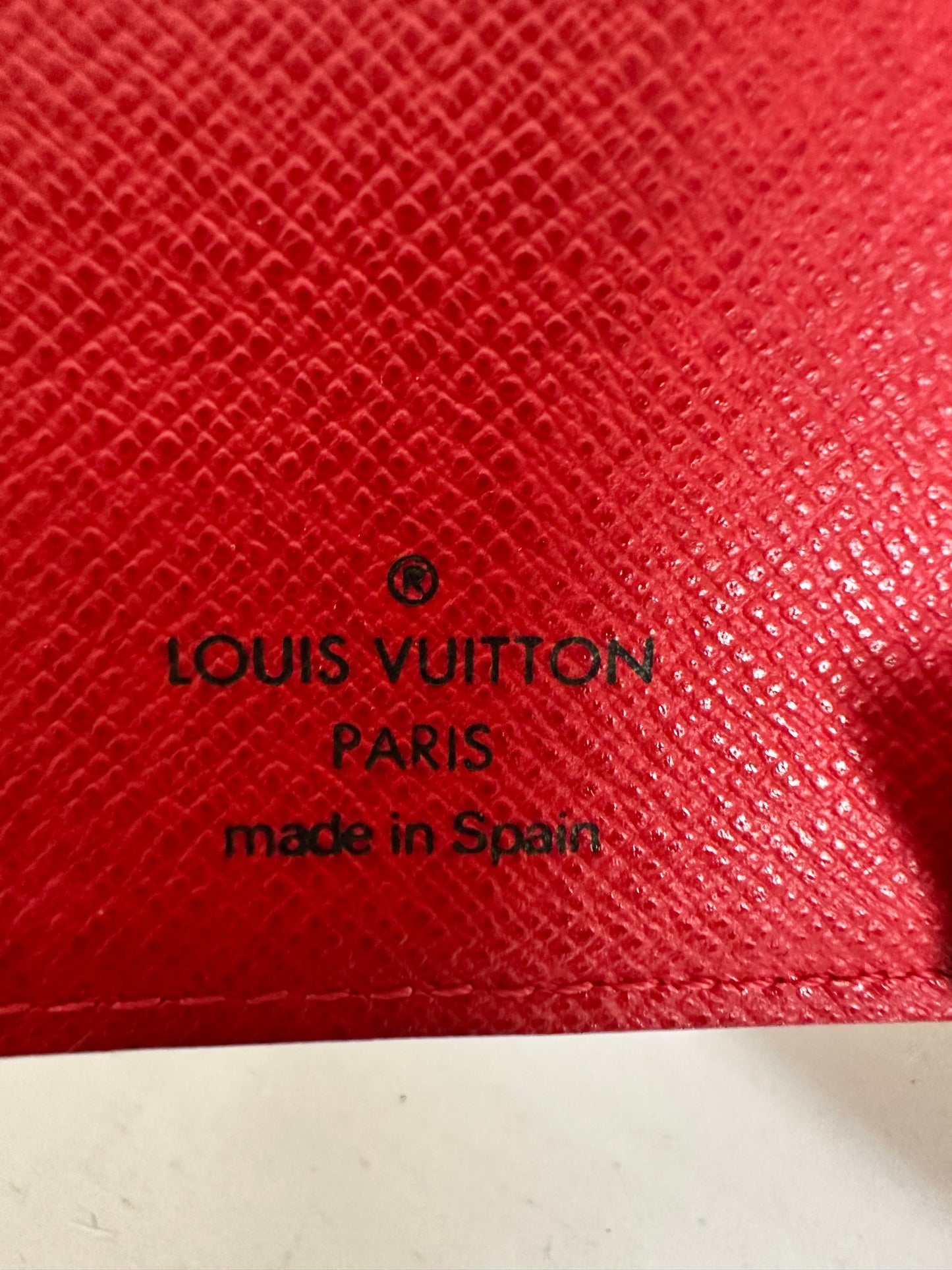 Louis Vuitton Red Epi Leather Agenda/Notebook