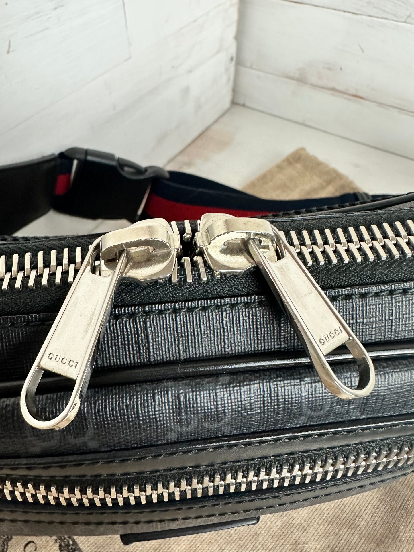 Gucci GG Supreme Canvas Belt Bumbag Black