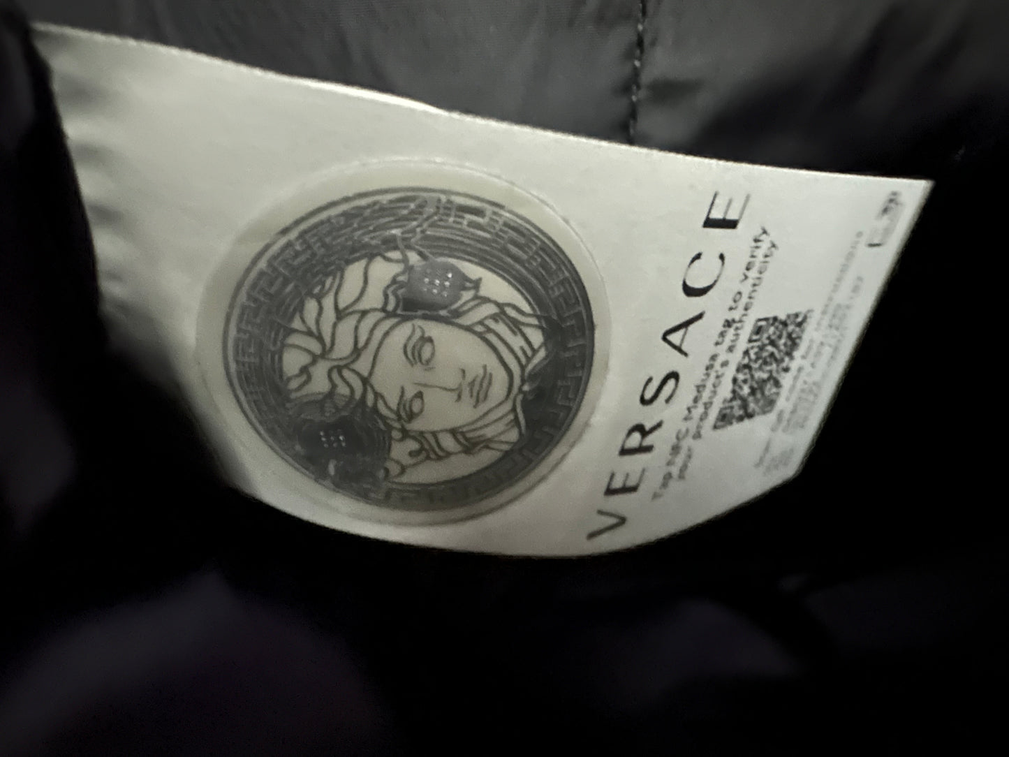 Versace New Black Leather Tote Bag with second bag