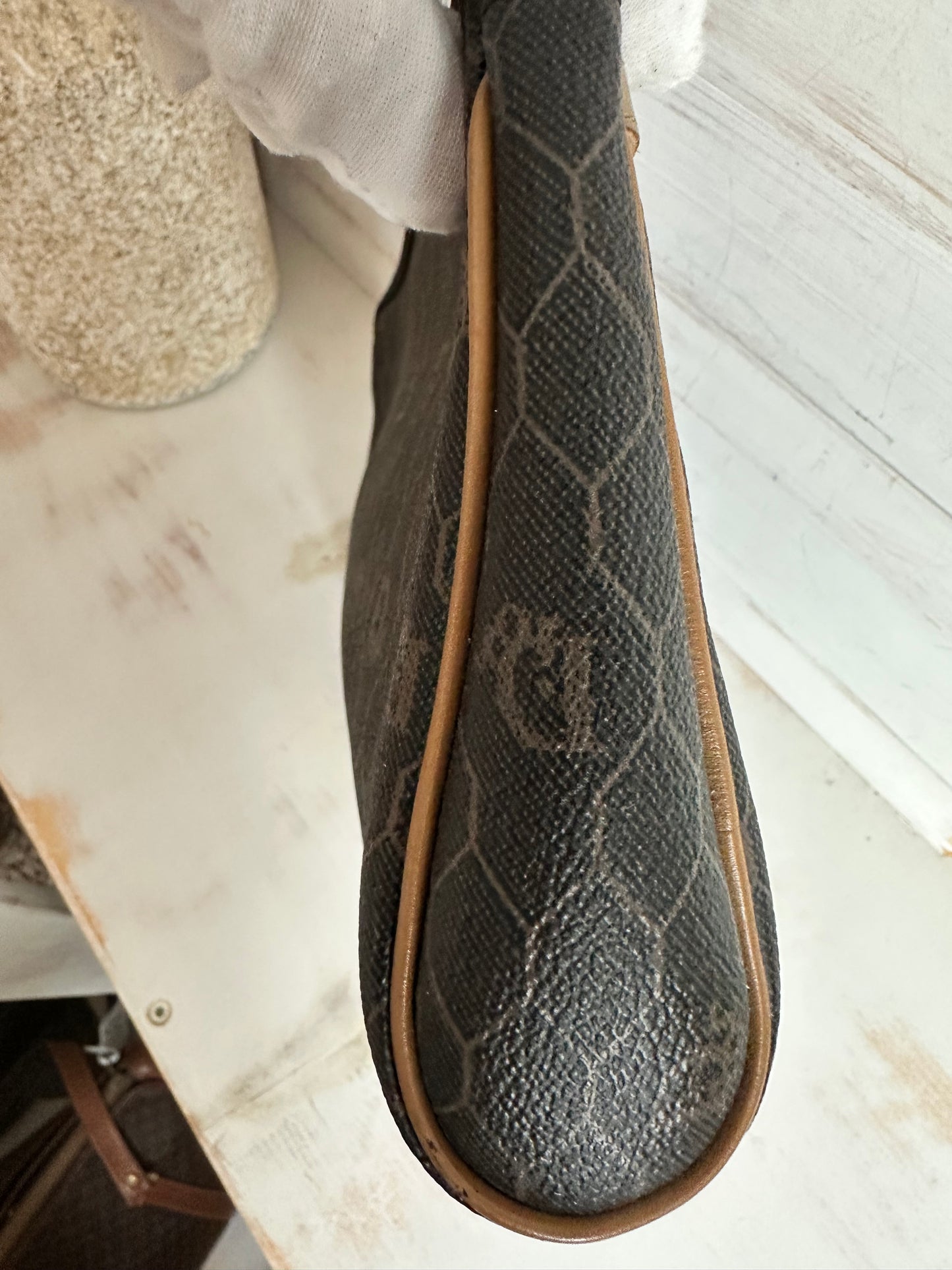 Christian Dior Black Honeycomb Second Bag