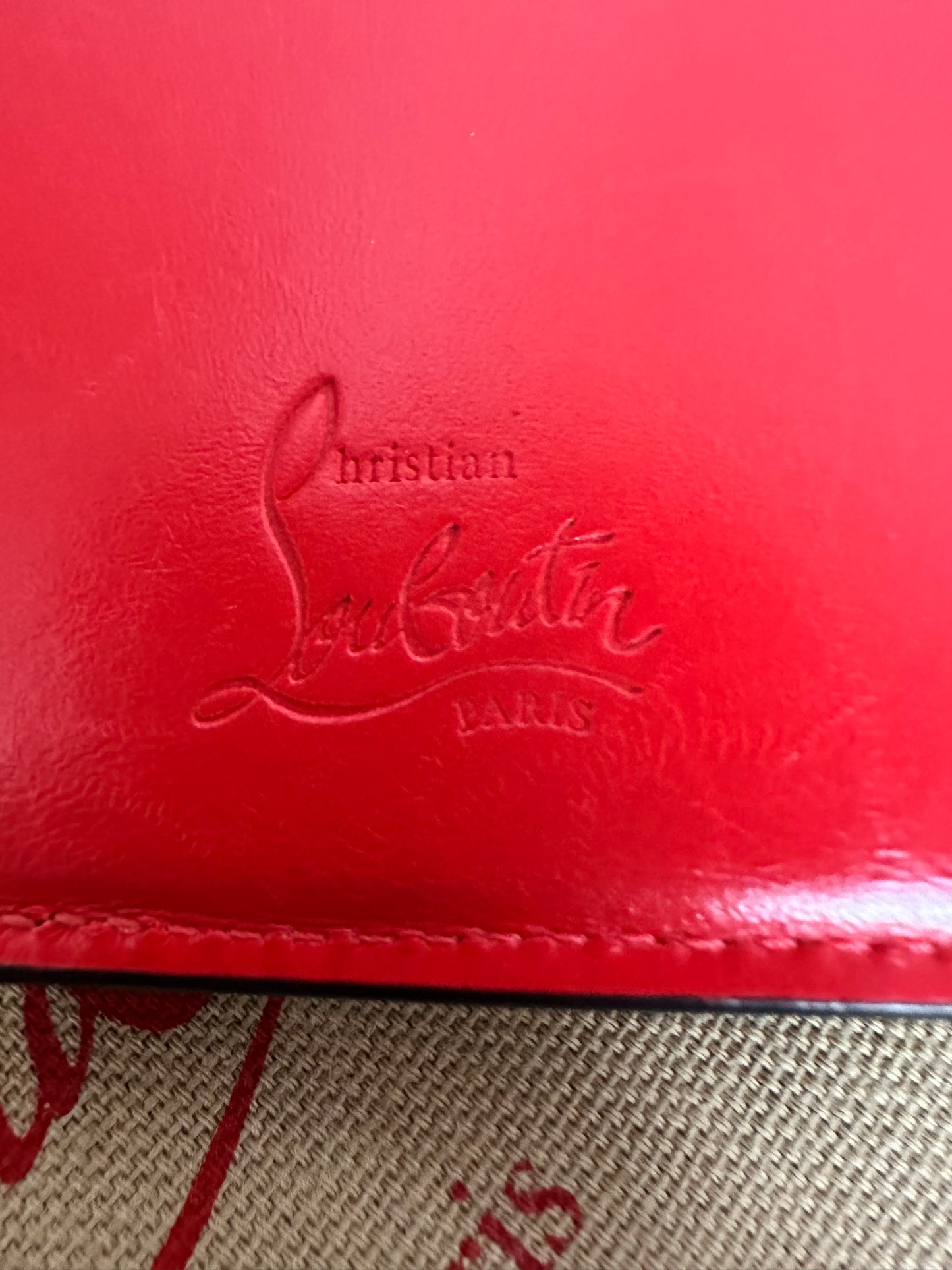 Christian Louboutin Calfskin RubyLou Trifold Wallet Black