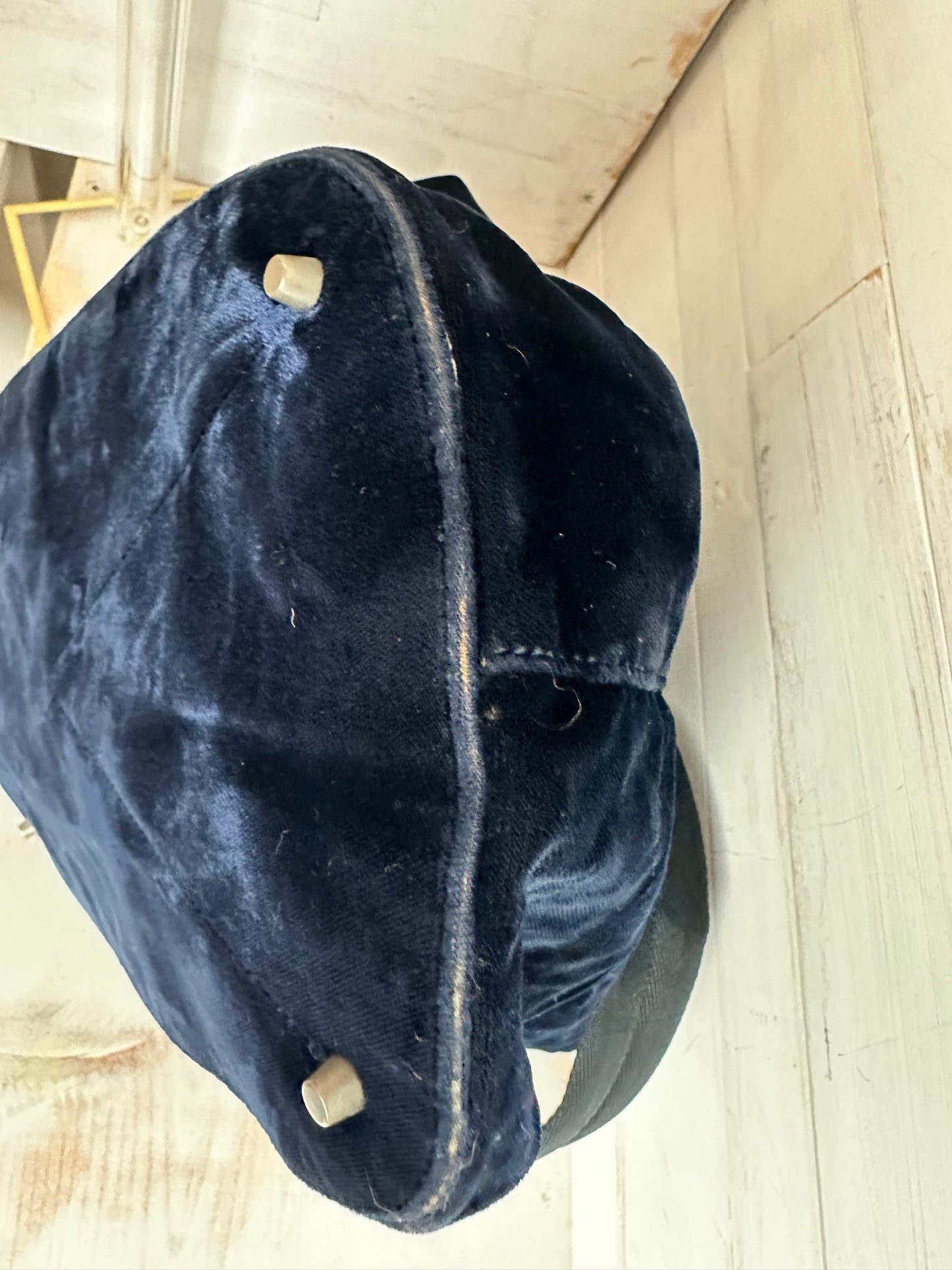 Prada Blue Velvet Velluto Sport Shoulder Bucket Bag