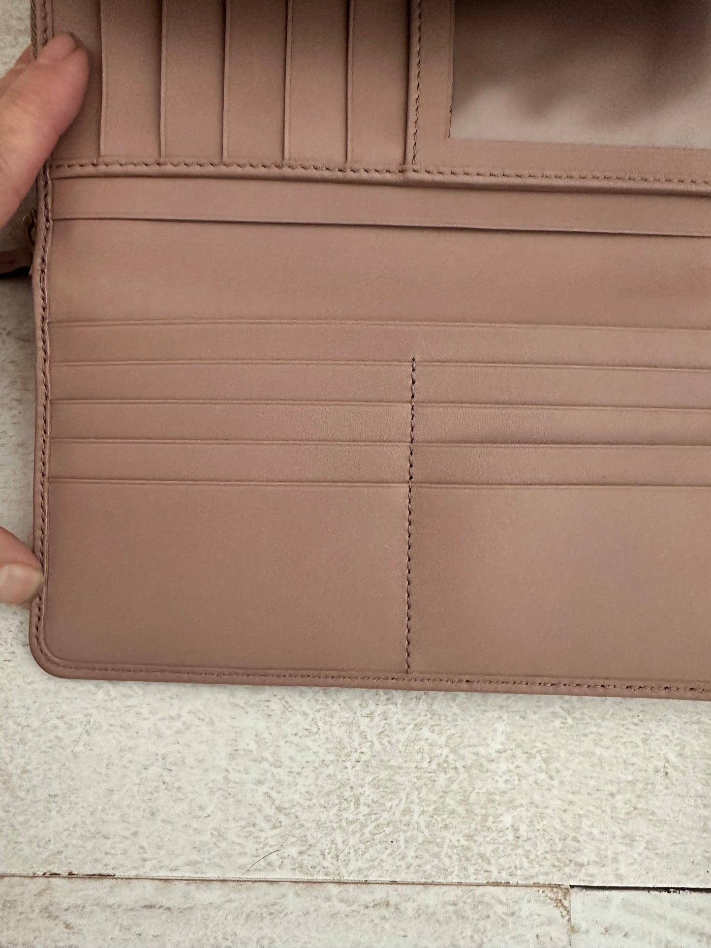 Gucci Metallic Pink Microguccissima Leather Continental Wallet