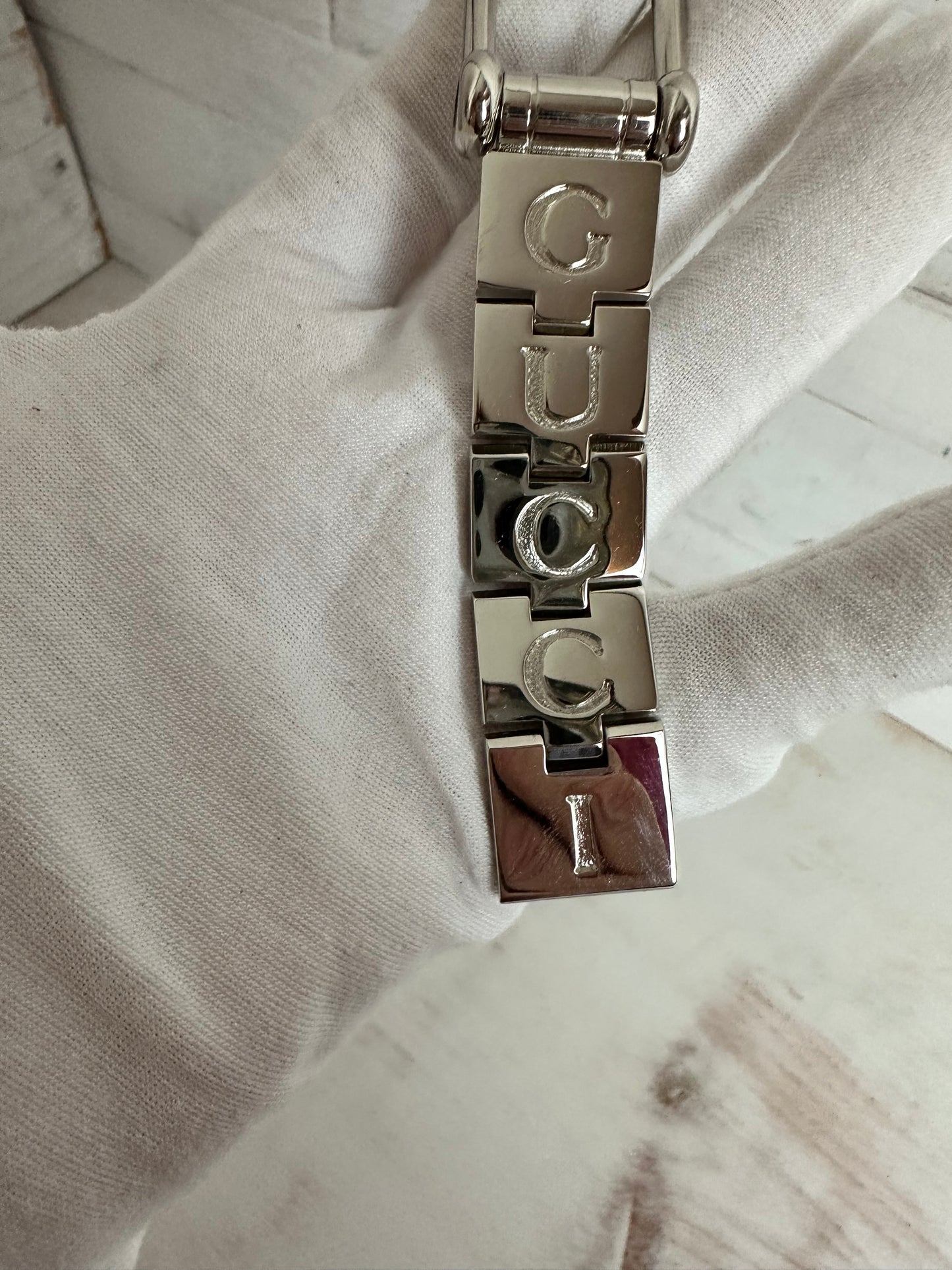 Gucci Silver Keychain/Bag Charm