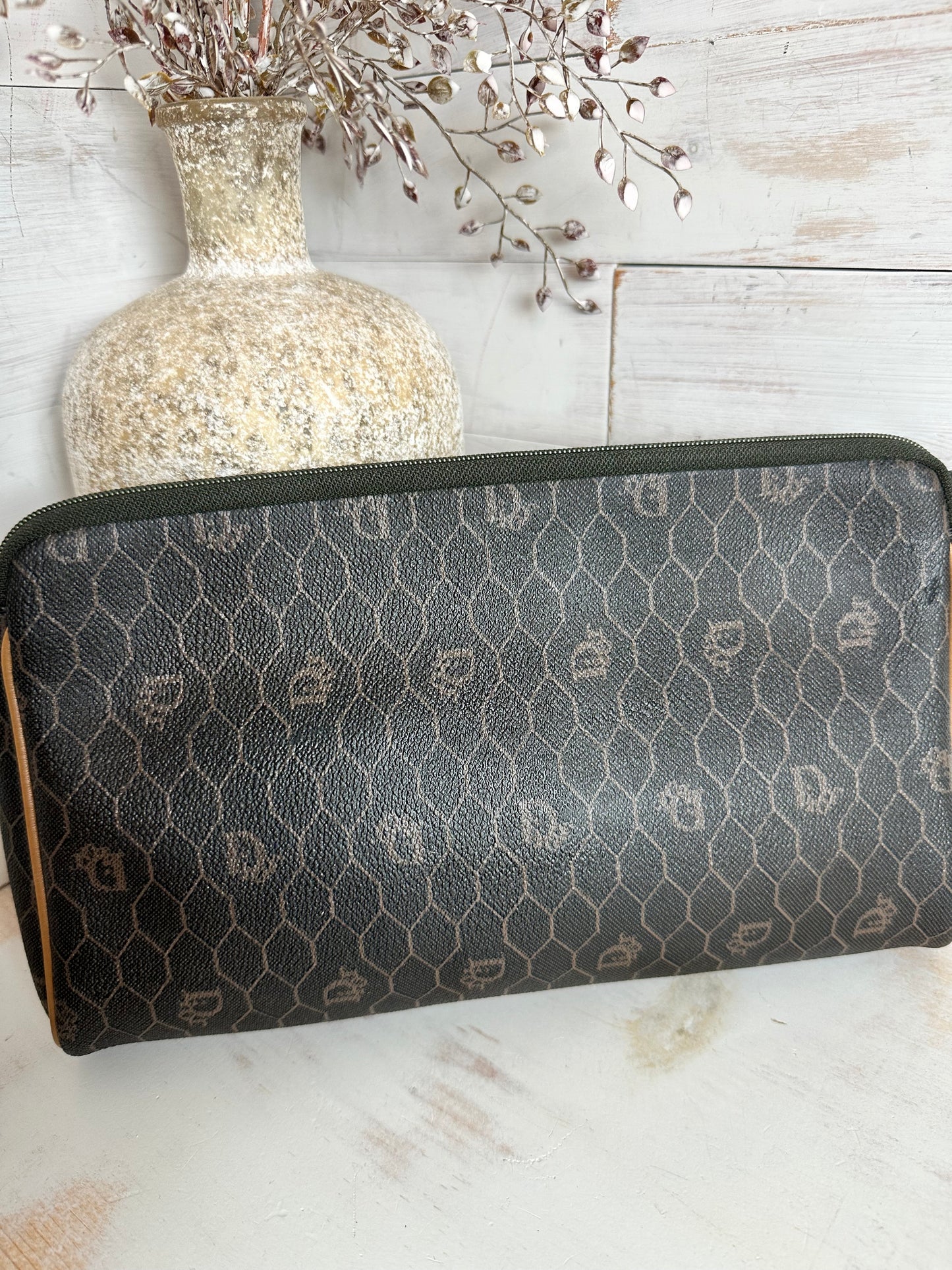 Christian Dior Black Honeycomb Second Bag