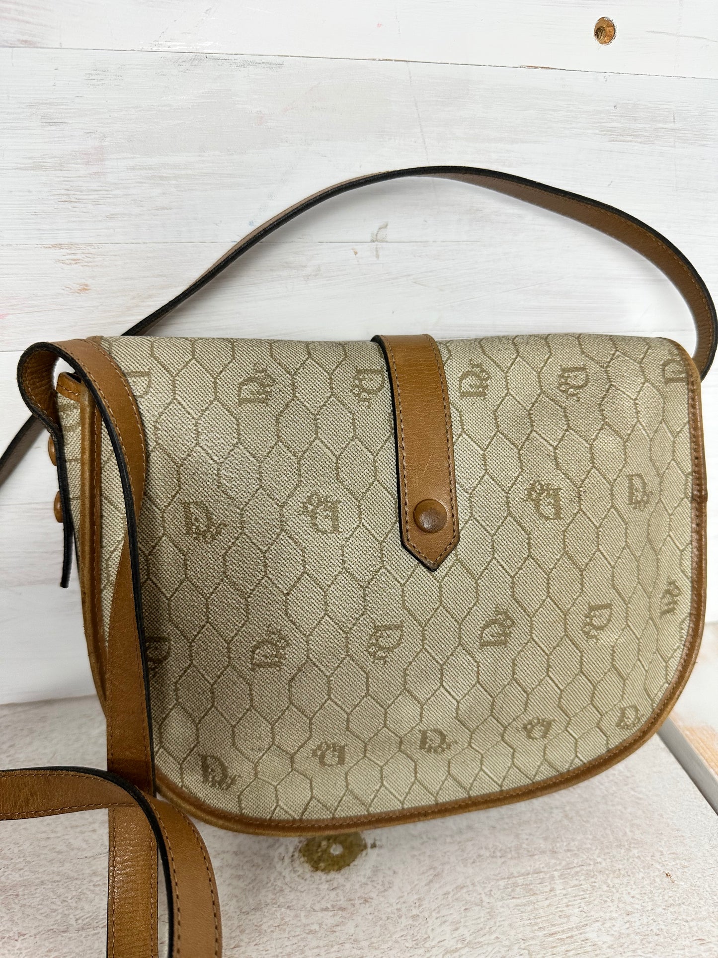 Christian Dior Vintage Honeycomb Logo Crossbody/Handbag