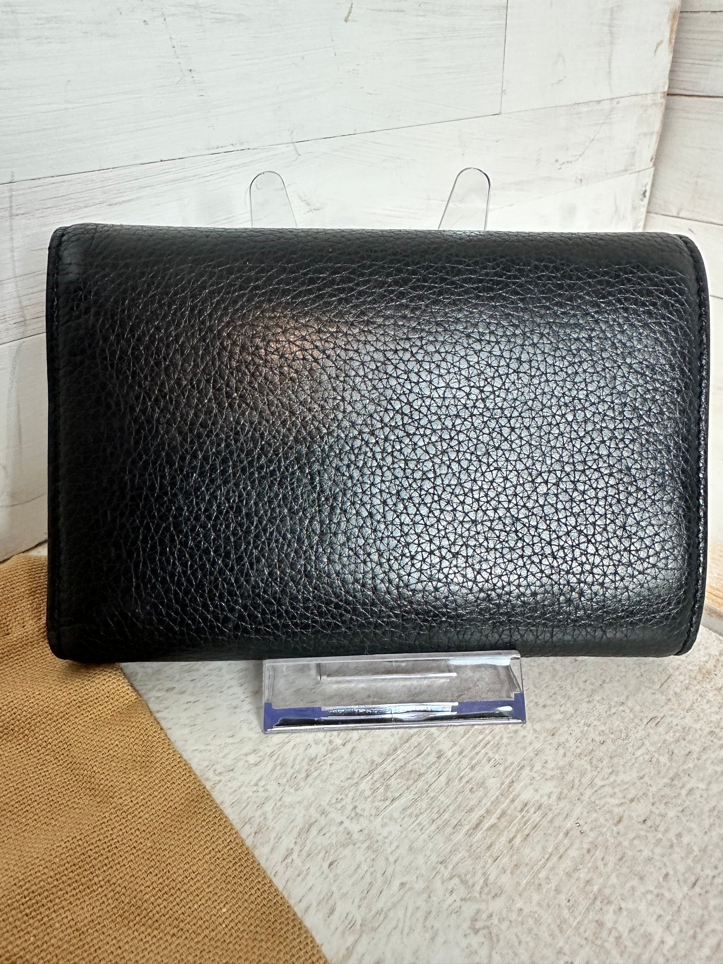 Christian Louboutin Calfskin RubyLou Trifold Wallet Black