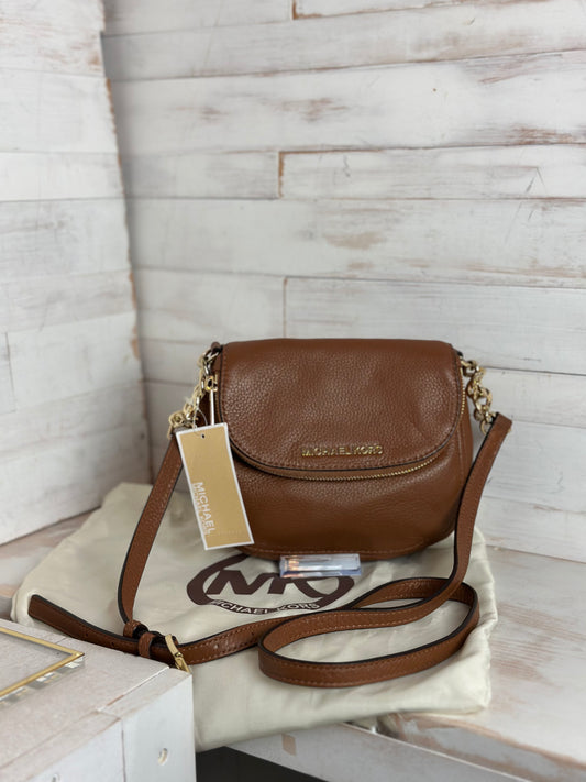 Michael Kors Bedford Flap Brown Pebbled Leather Crossbody