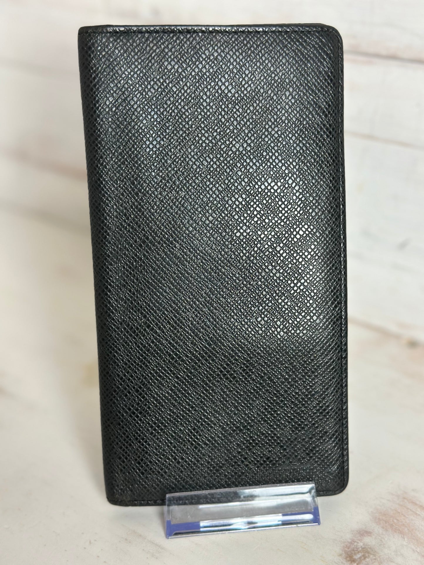 Louis Vuitton Tiaga Black Leather Card Holder/Checkbook