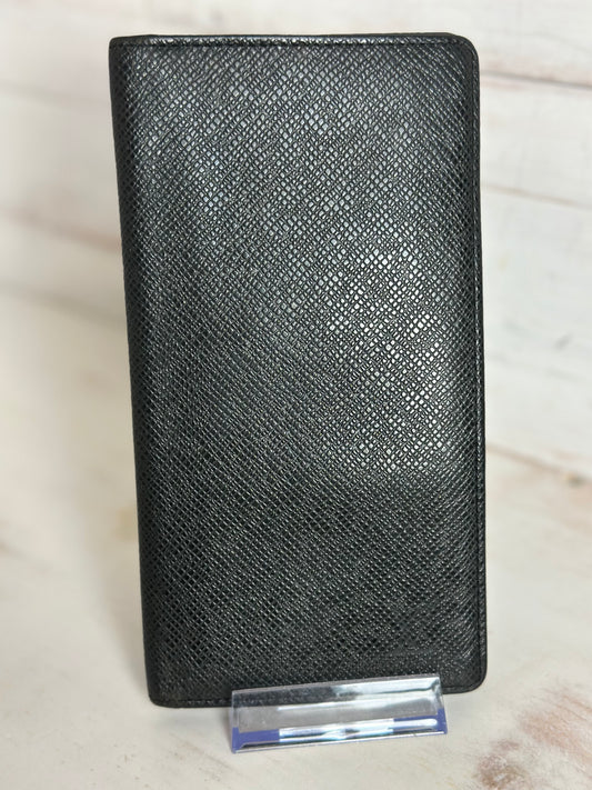 Louis Vuitton Tiaga Black Leather Card Holder/Checkbook