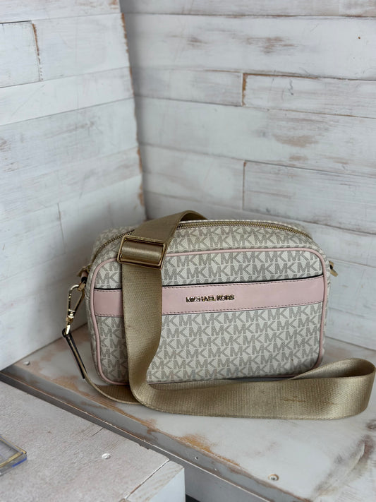 Michael Kors Kenly Crossbody Bag with Guitar Strap in Powder Blush