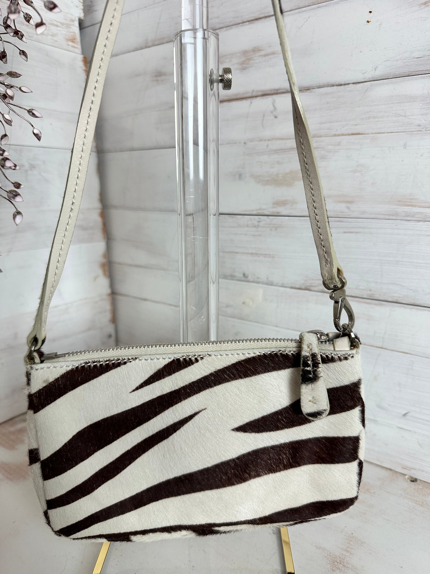 Rare Vintage Tod’s Pony Hair Zebra Shoulder Bag/Wristlet