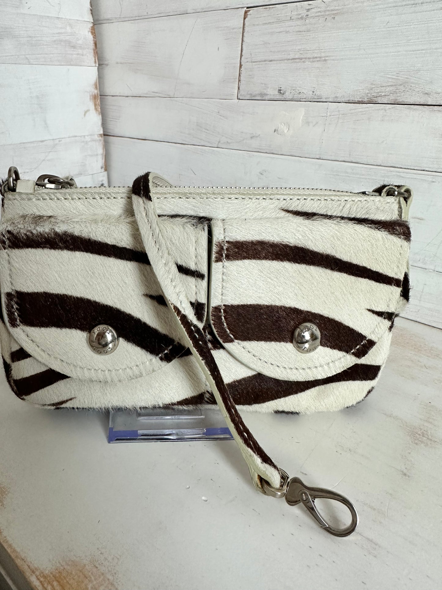 Rare Vintage Tod’s Pony Hair Zebra Shoulder Bag/Wristlet