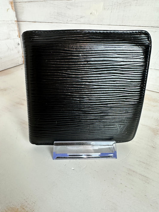 Louis Vuitton VINTAGE Marco Noir Black Epi Leather Bifold Wallet