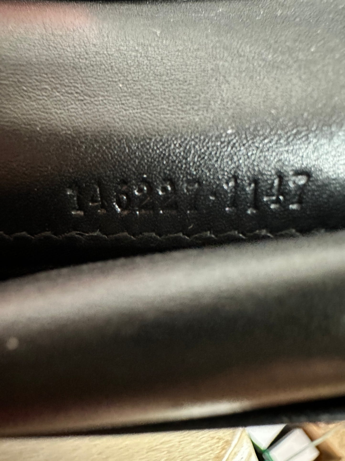 Gucci GG Logo Black Calfskin Leather Trifold