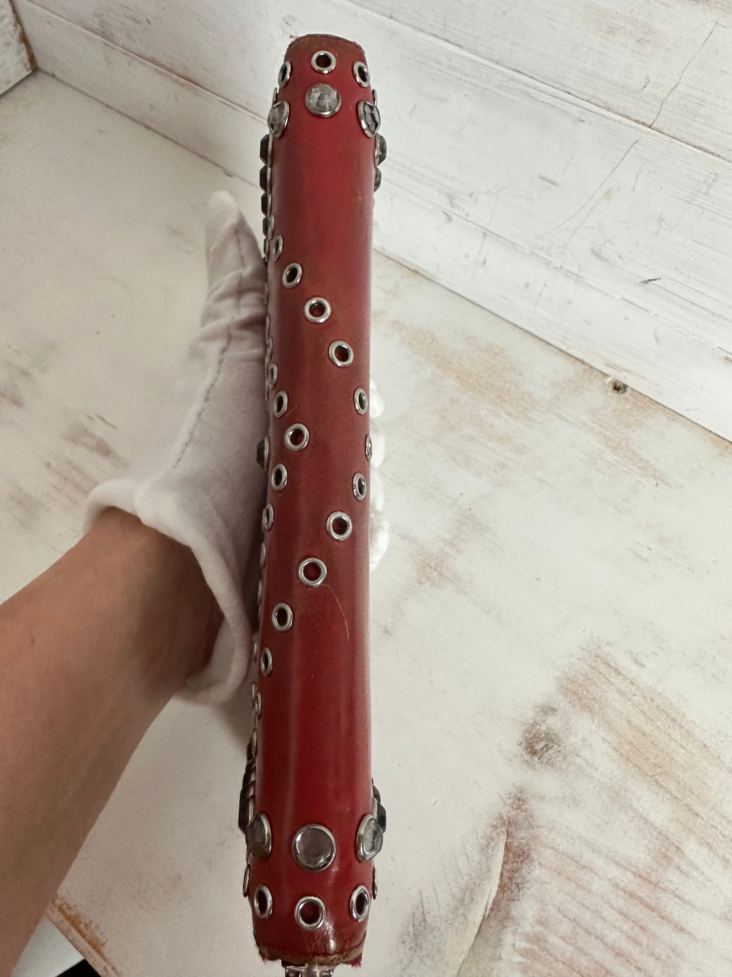 Prada RARE Red Studded Long Wallet