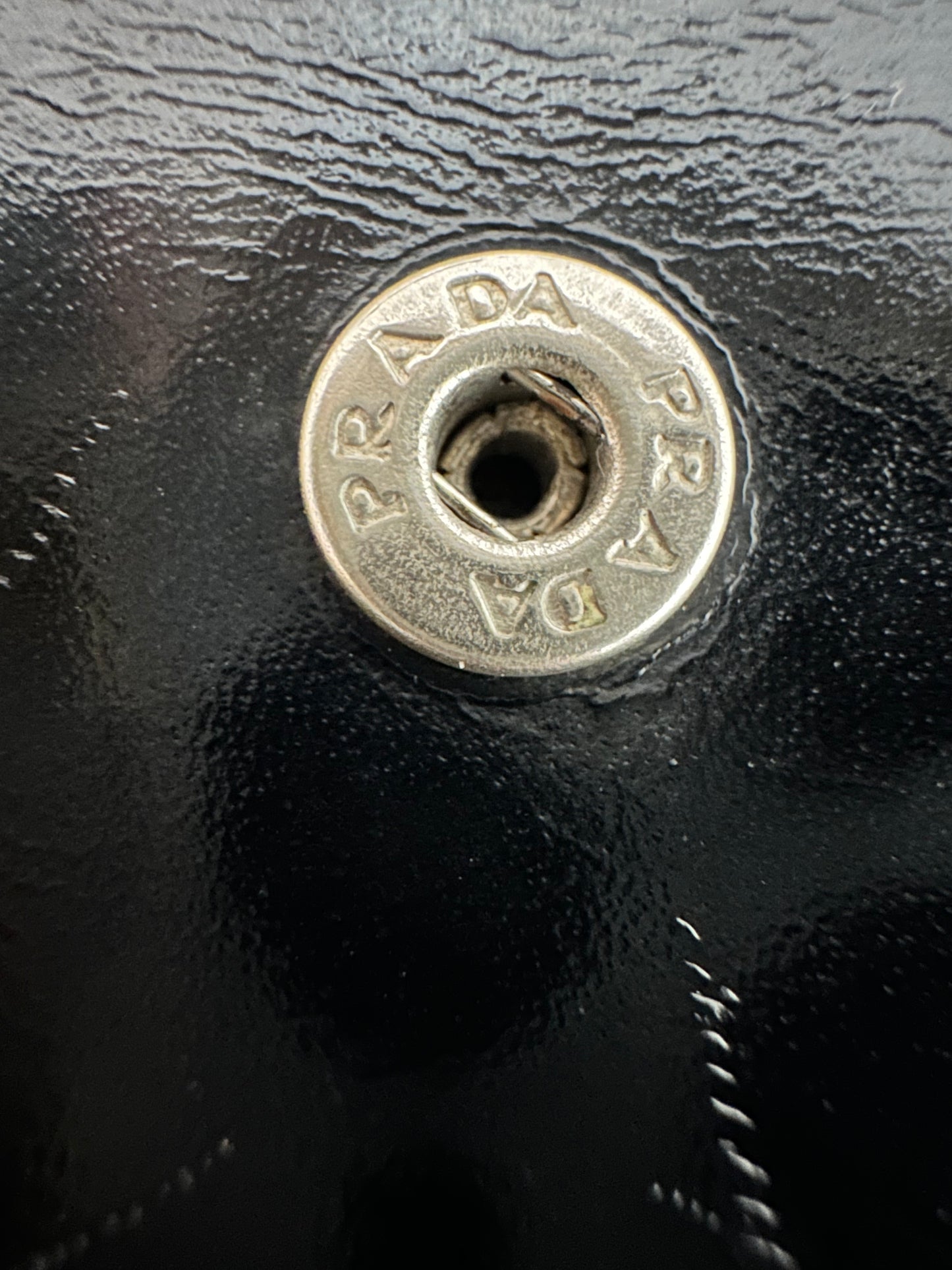 Prada Black Leather Compact Trifold