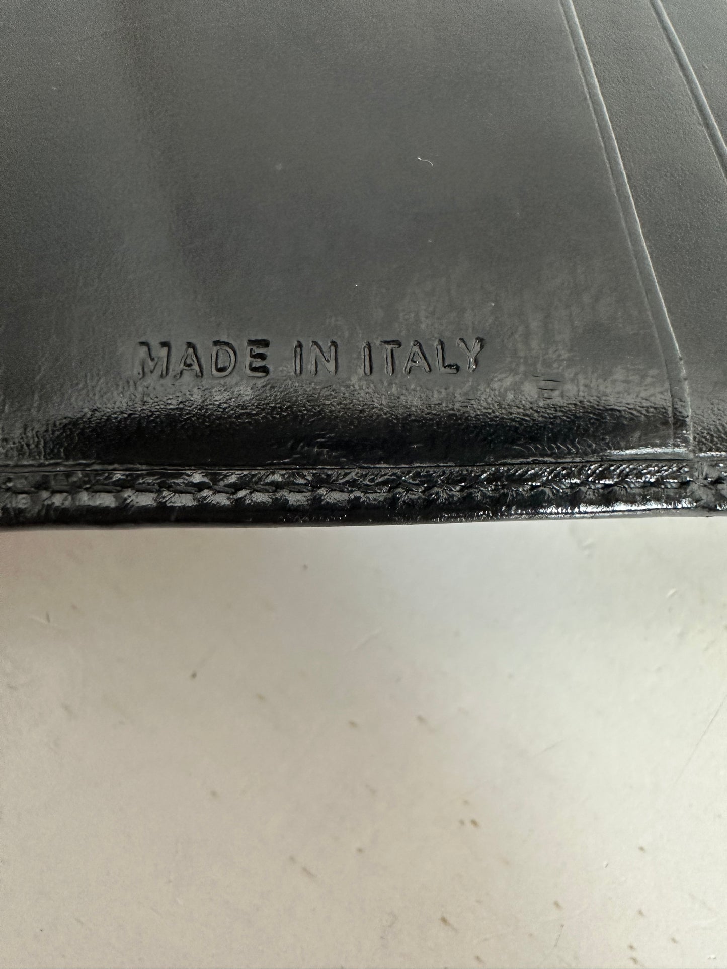 Prada Black Leather Compact Trifold