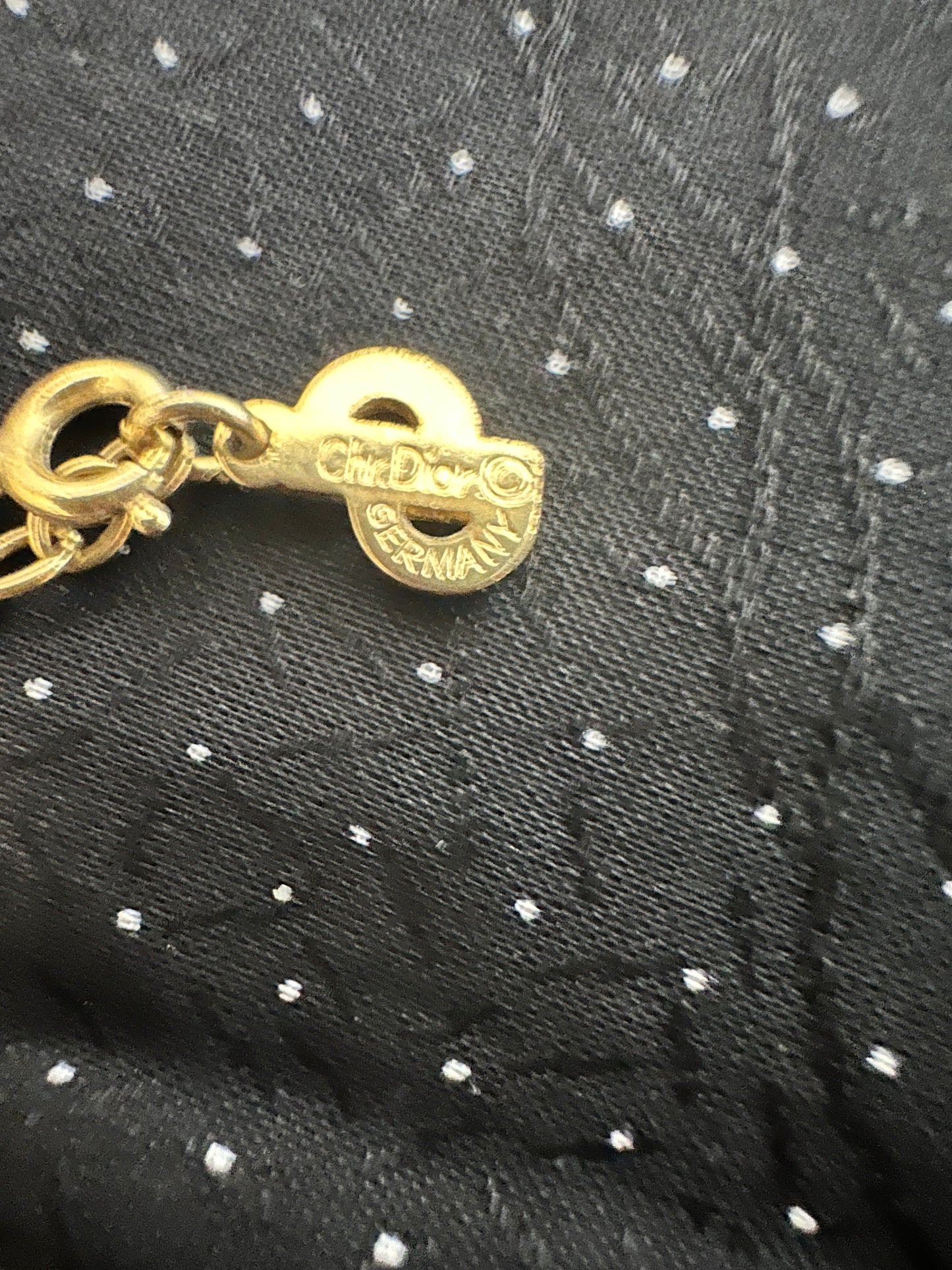 Christian Dior Faux Peal Pendant Necklace