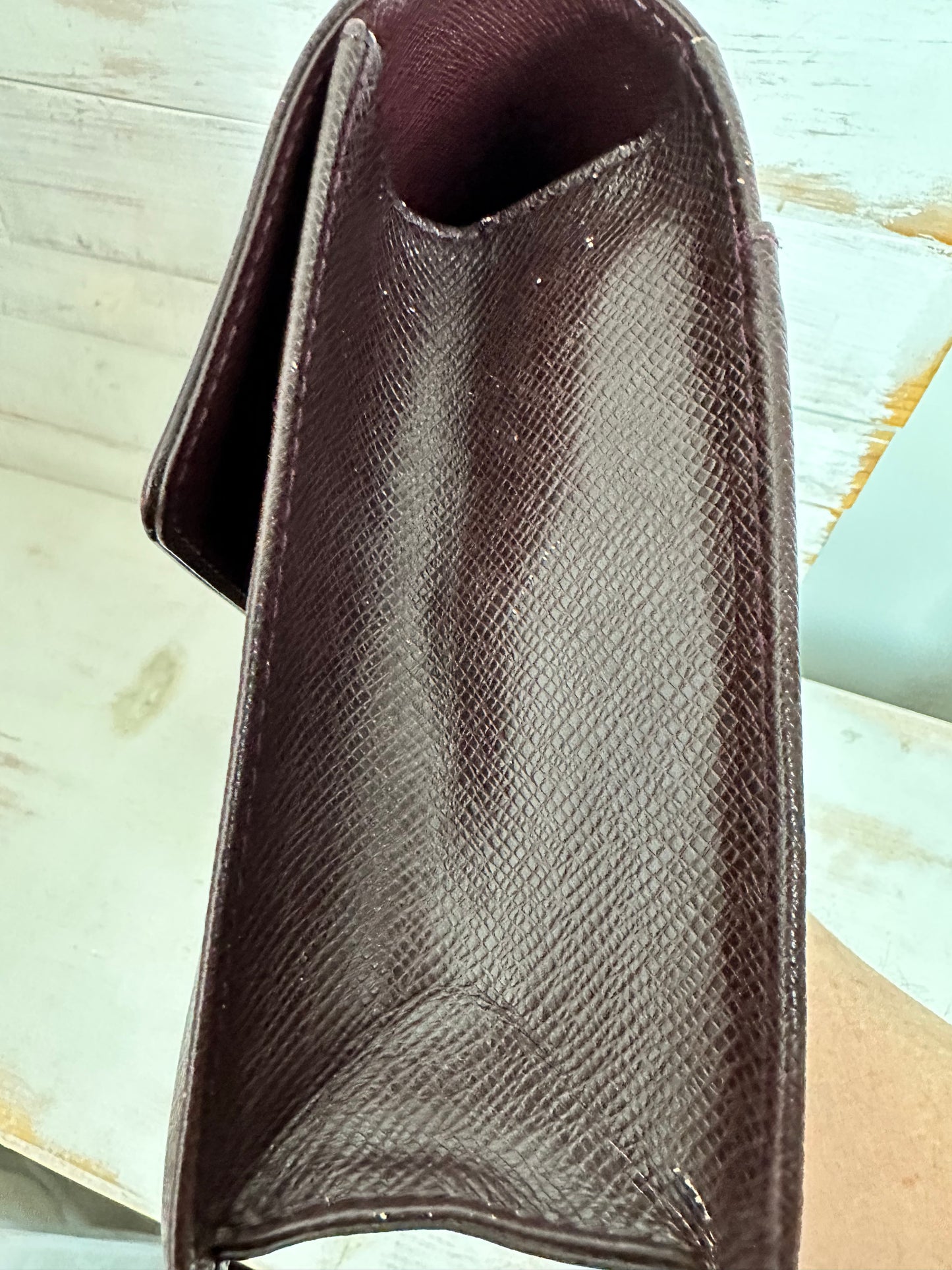 Louis Vuitton Taiga Brown Selenga Clutch/Wristlet