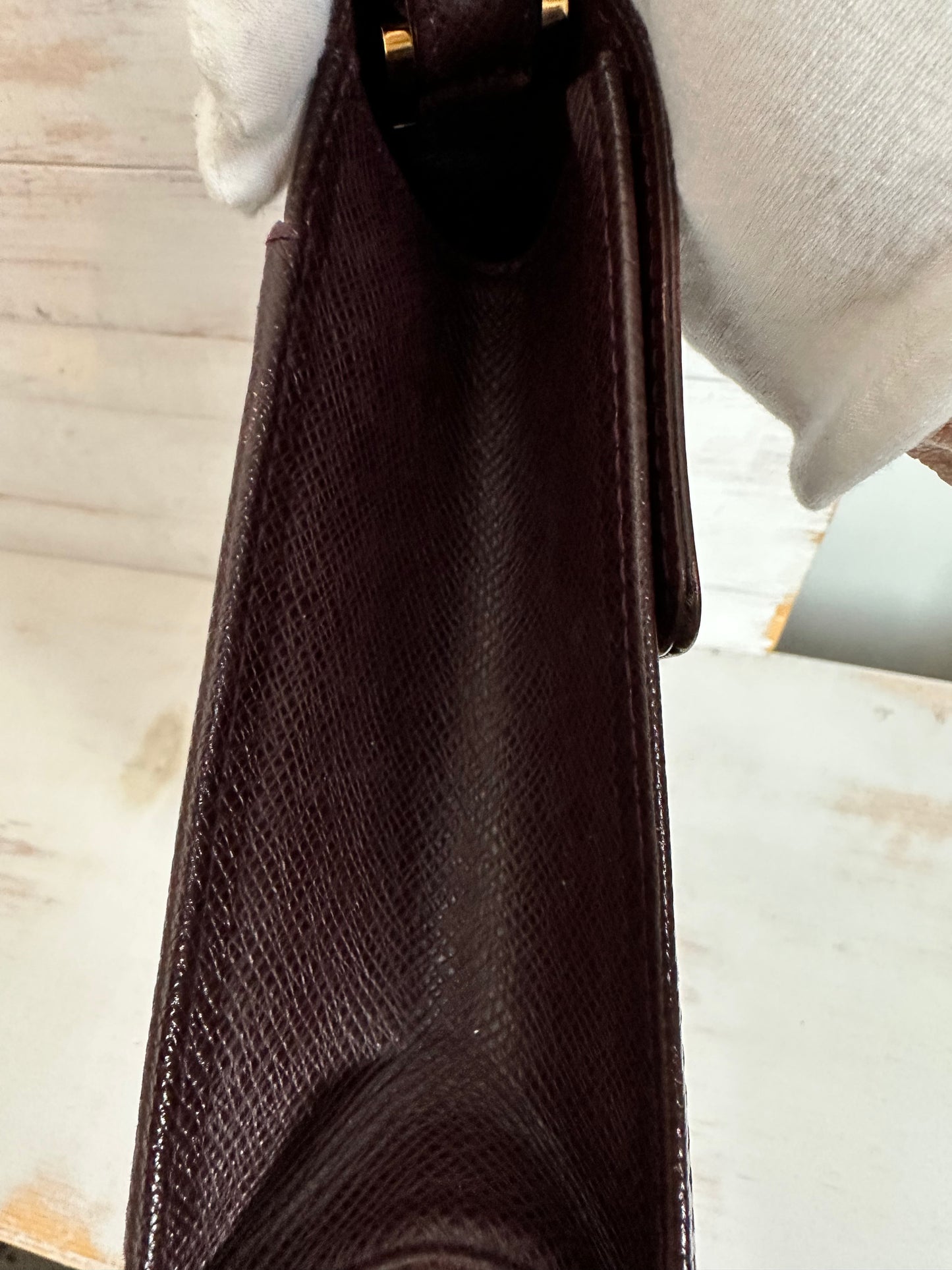 Louis Vuitton Taiga Brown Selenga Clutch/Wristlet