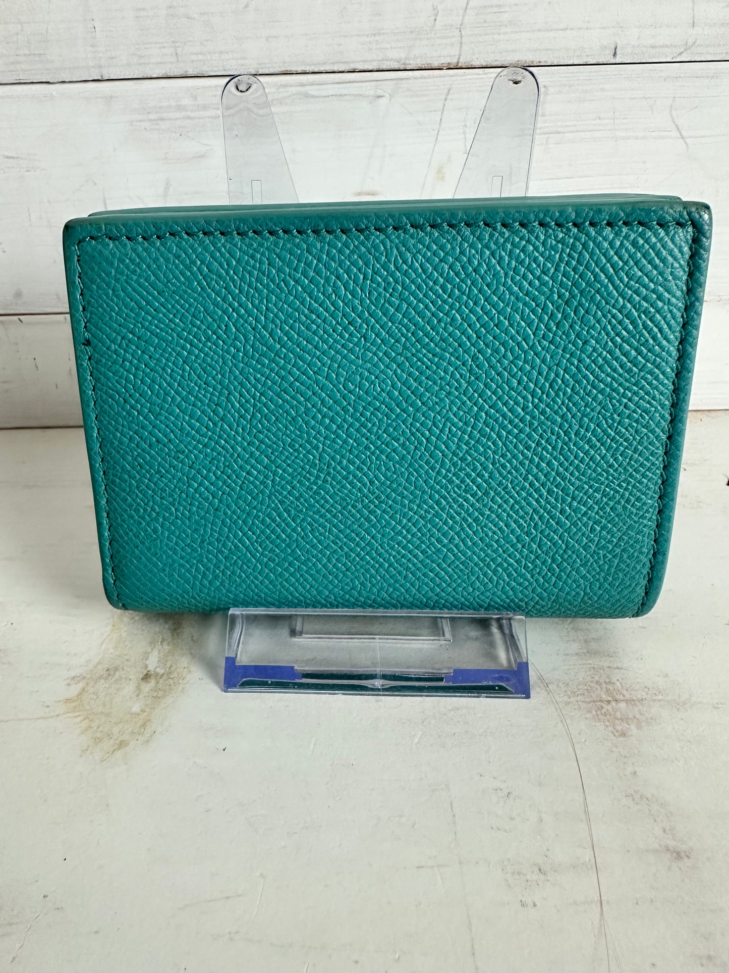 Salvatore Ferragamo Fiocco Vara Tyrone Turquoise Bifold Wallet