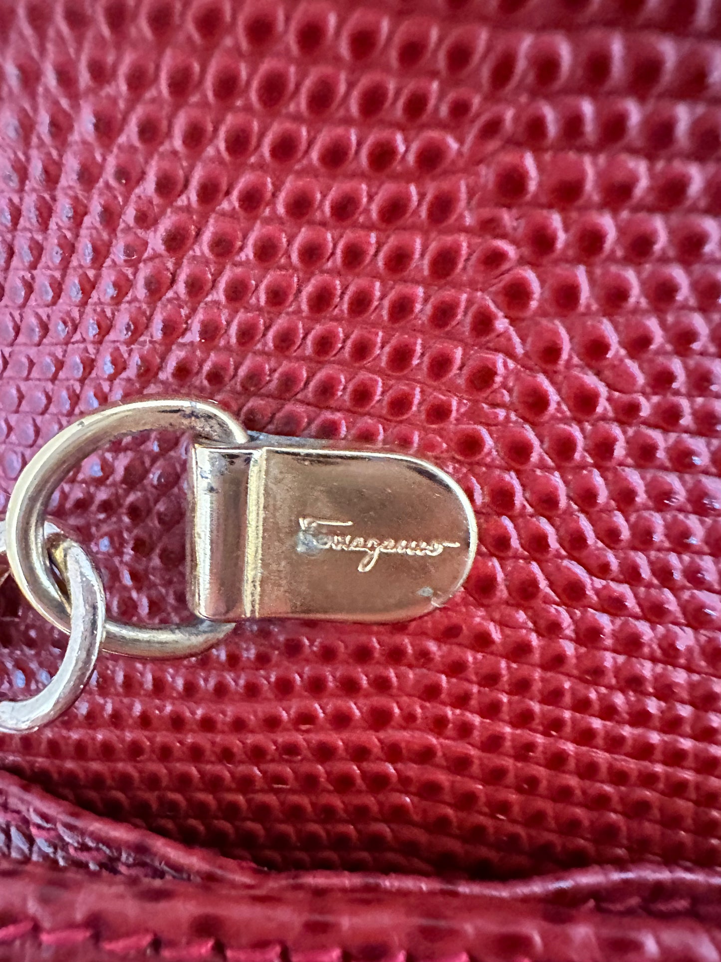 Salvatore Ferragamo Red Vara Shoulder/Crossbody Bag