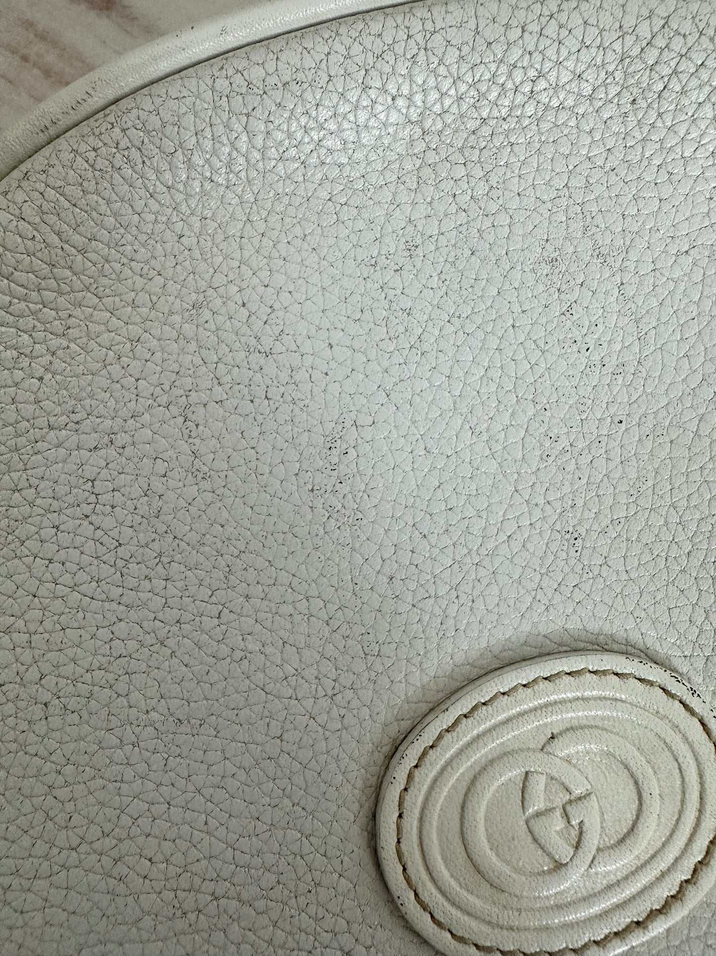 Gucci RARE Vintage Canteen White Leather Shoulder/Crossbody