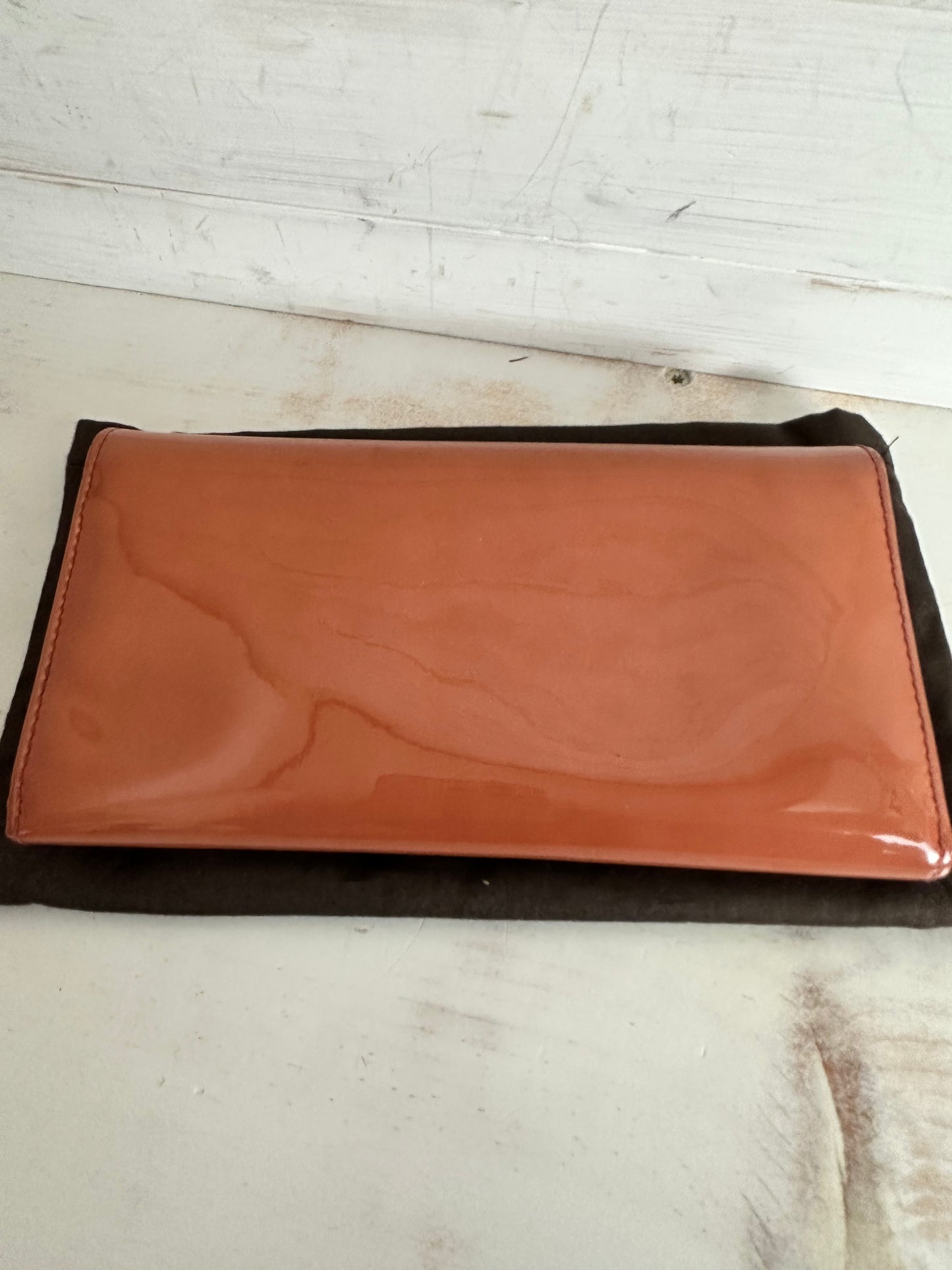 Gucci Pink Patent Leather Long Wallet