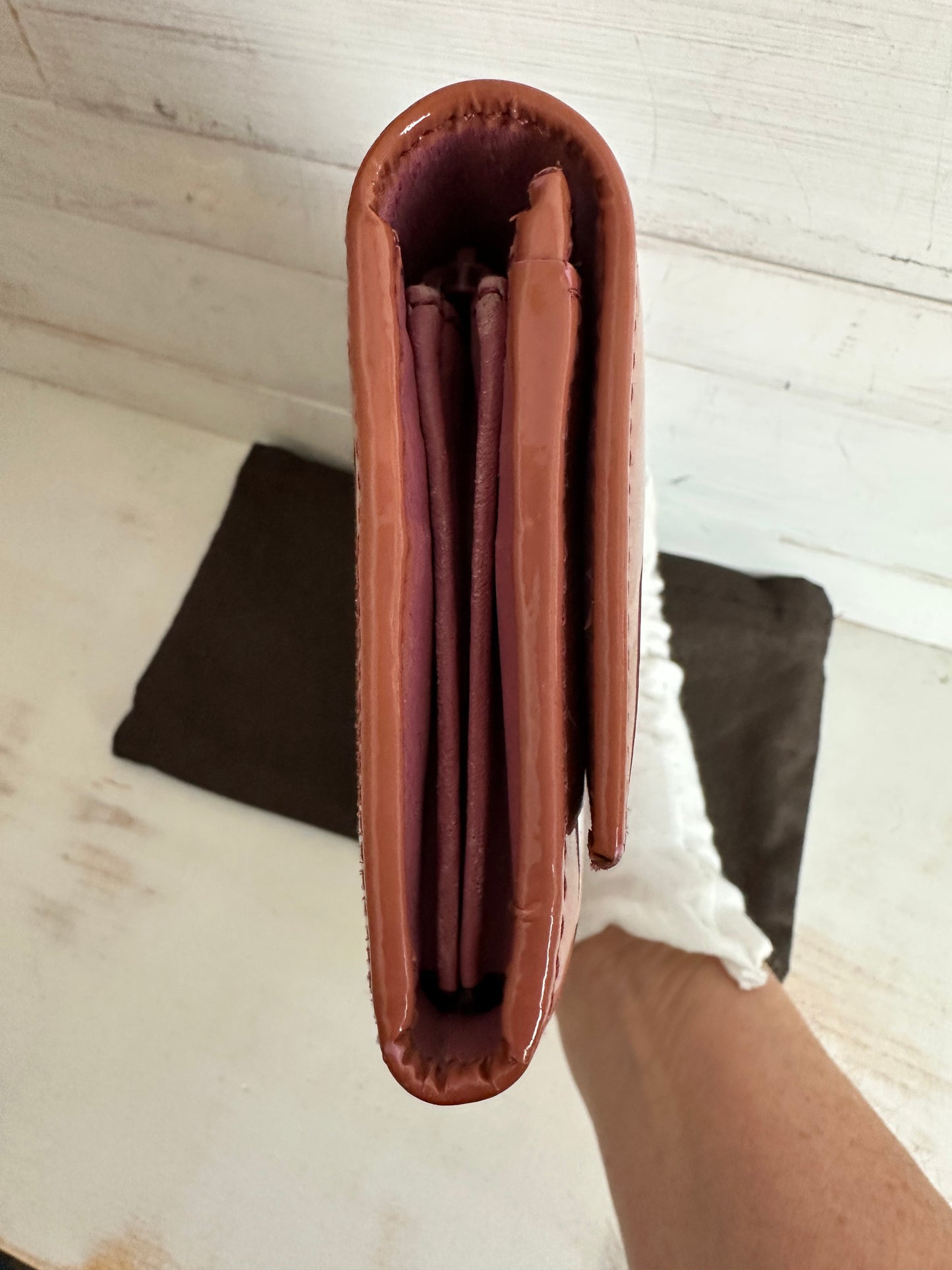 Gucci Pink Patent Leather Long Wallet