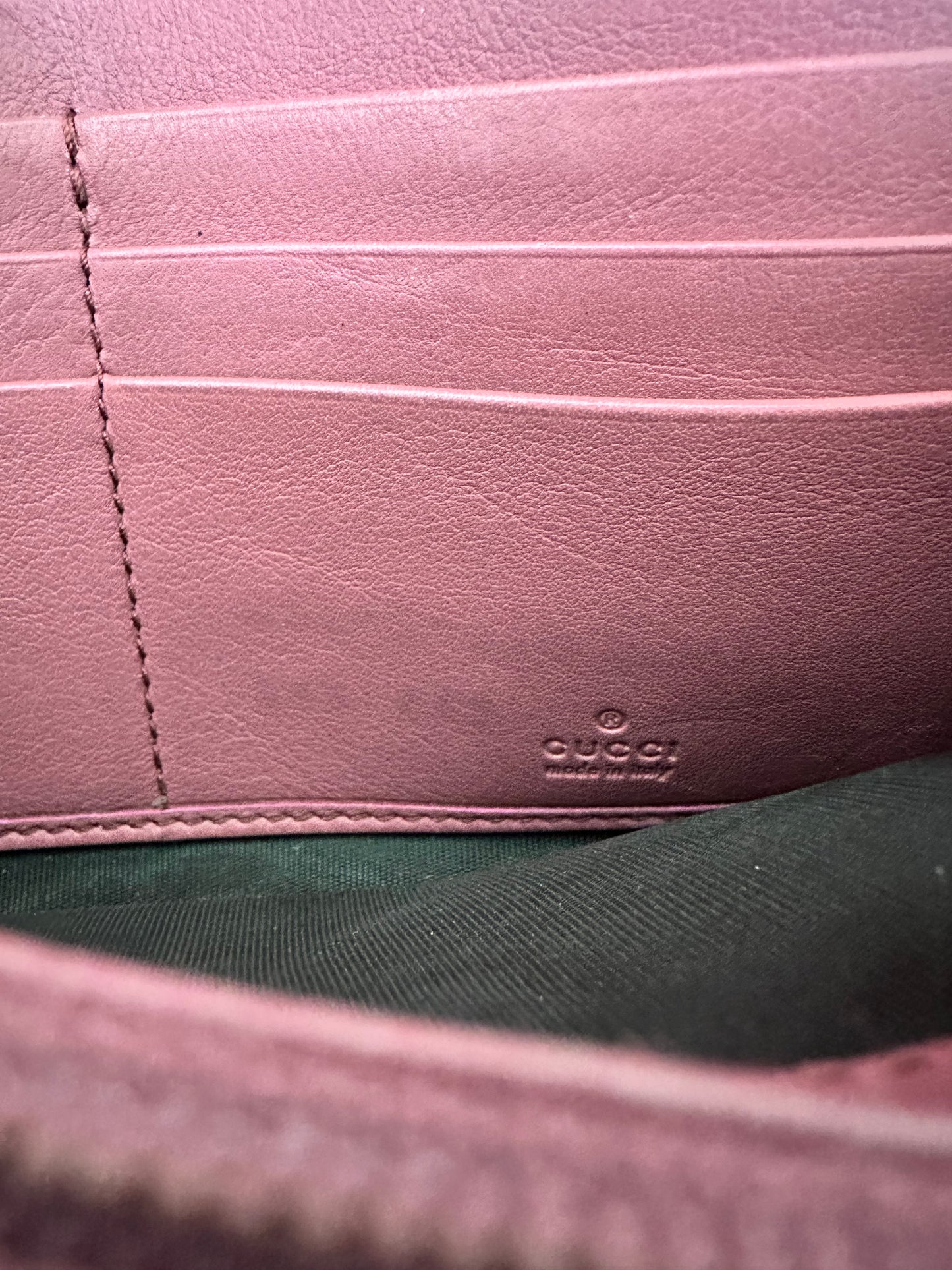 Gucci Pink Patent Leather Long Wallet