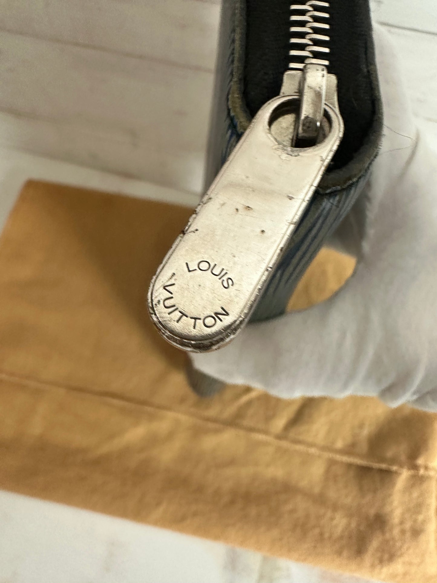 Louis Vuitton Epi Denim Zip-Around Wallet