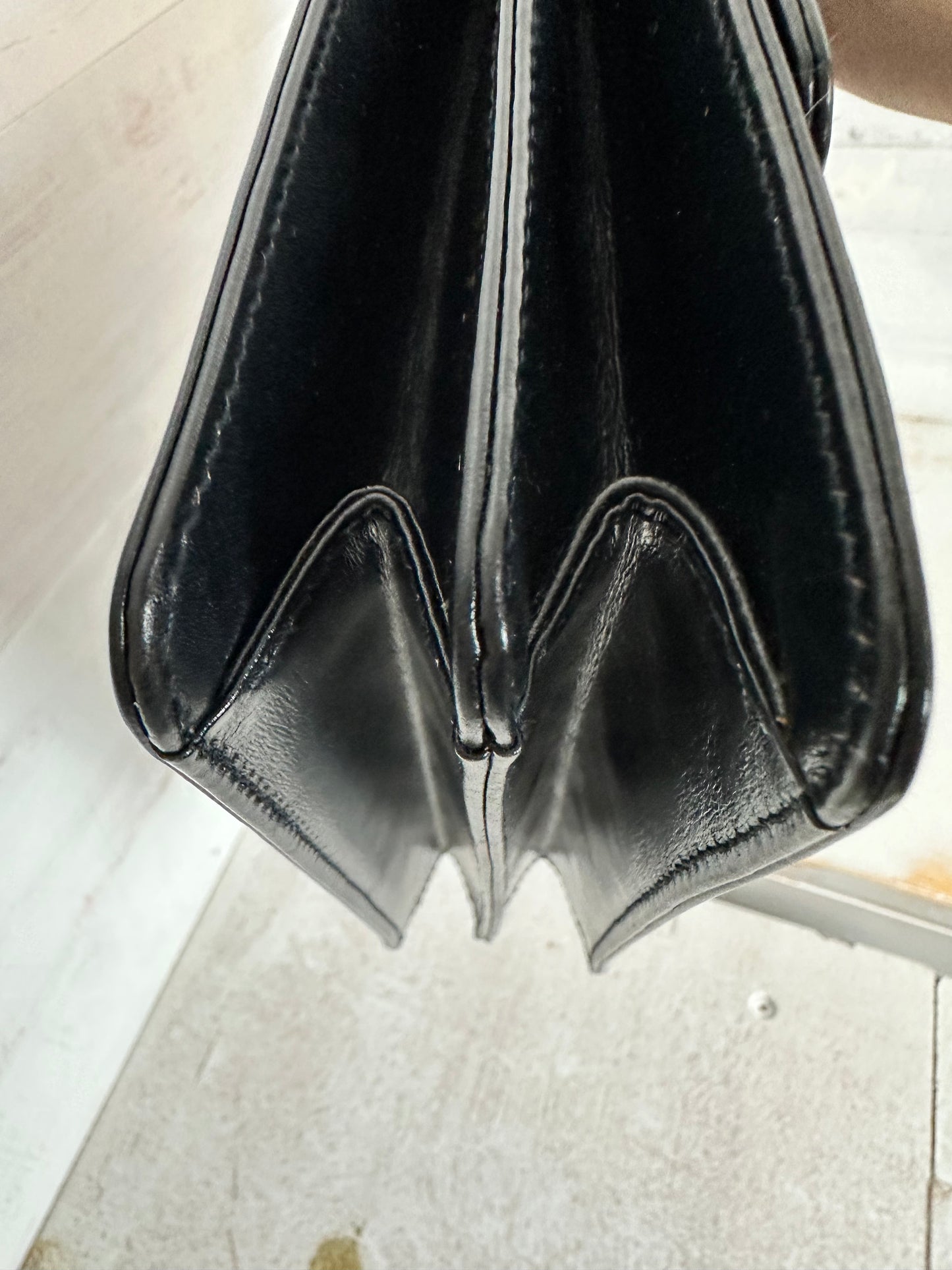 Gucci RARE Tom Ford Era Gucci G Lock Black Leather Handbag