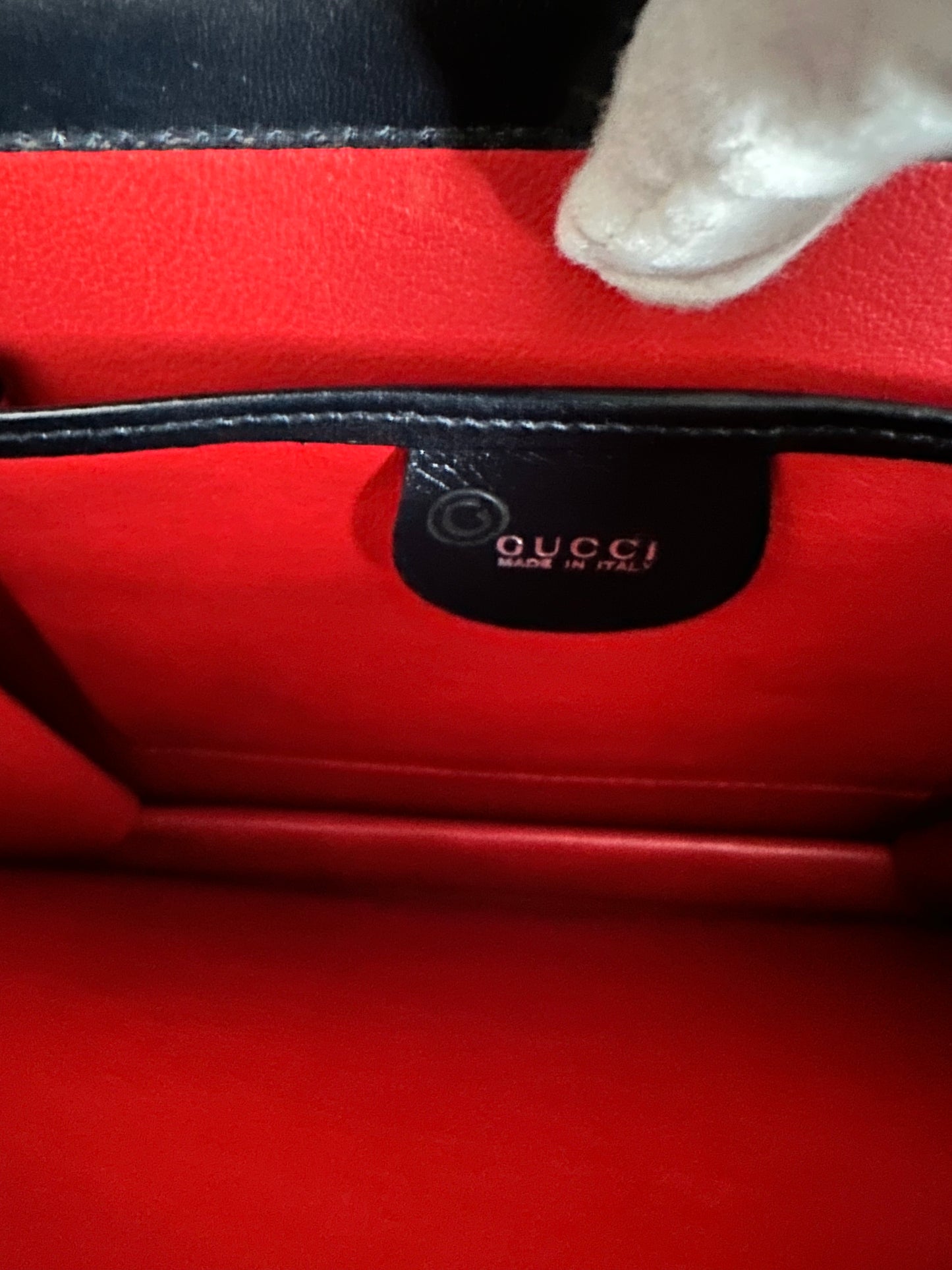 Gucci RARE Tom Ford Era Gucci G Lock Black Leather Handbag