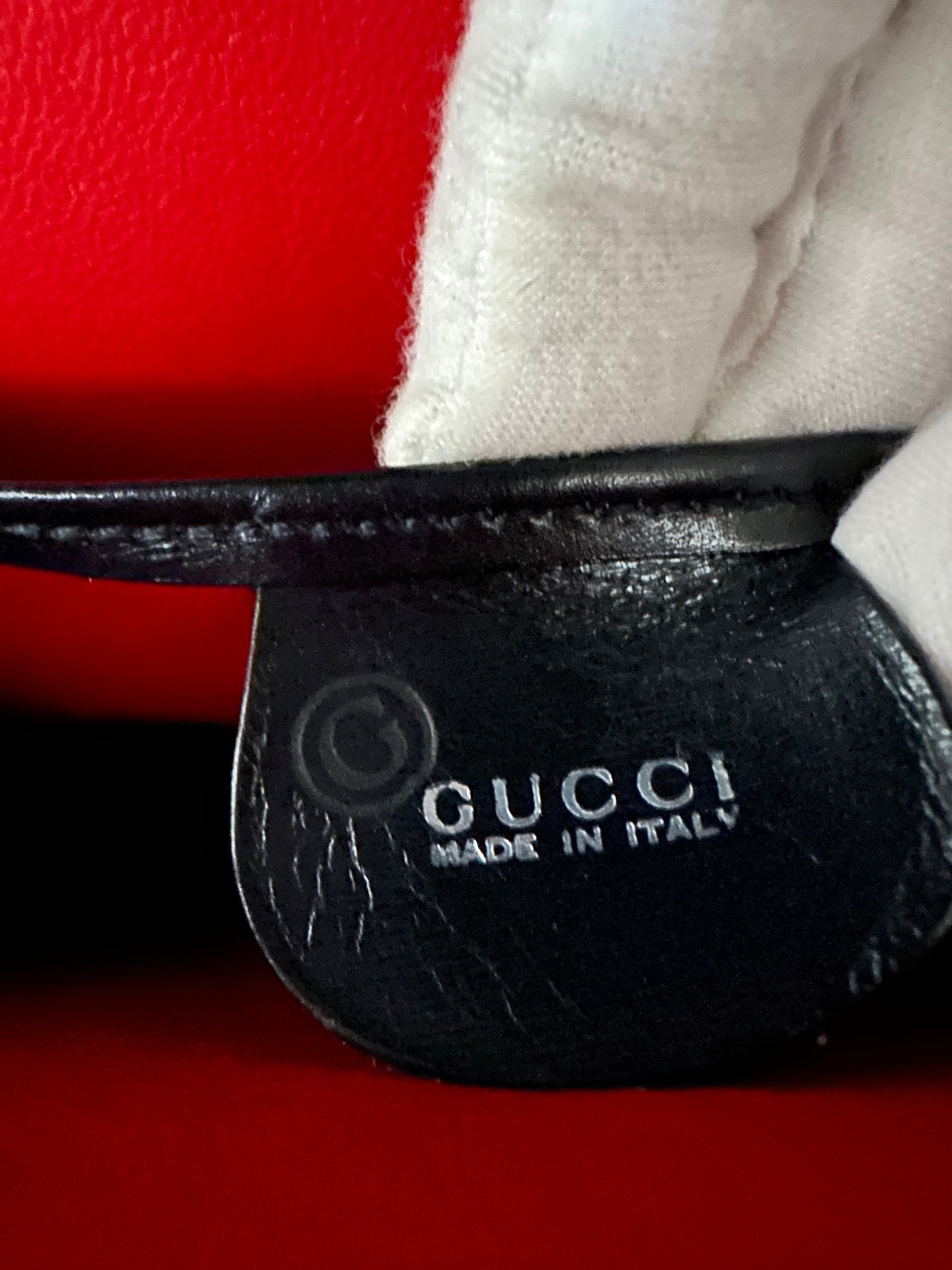 Gucci RARE Tom Ford Era Gucci G Lock Black Leather Handbag