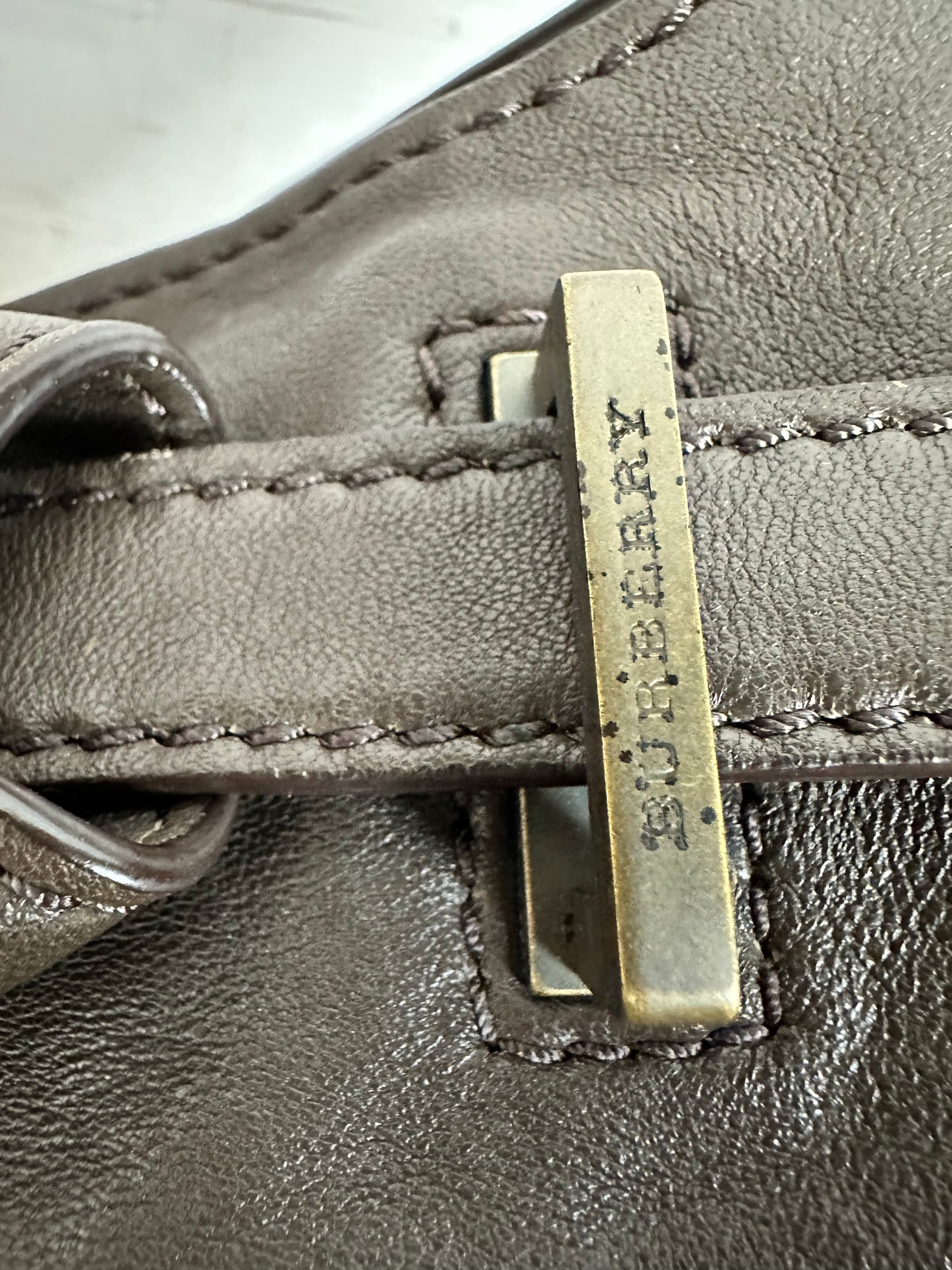 Burberry Dark Brown Quilted Lambskin Crossbody