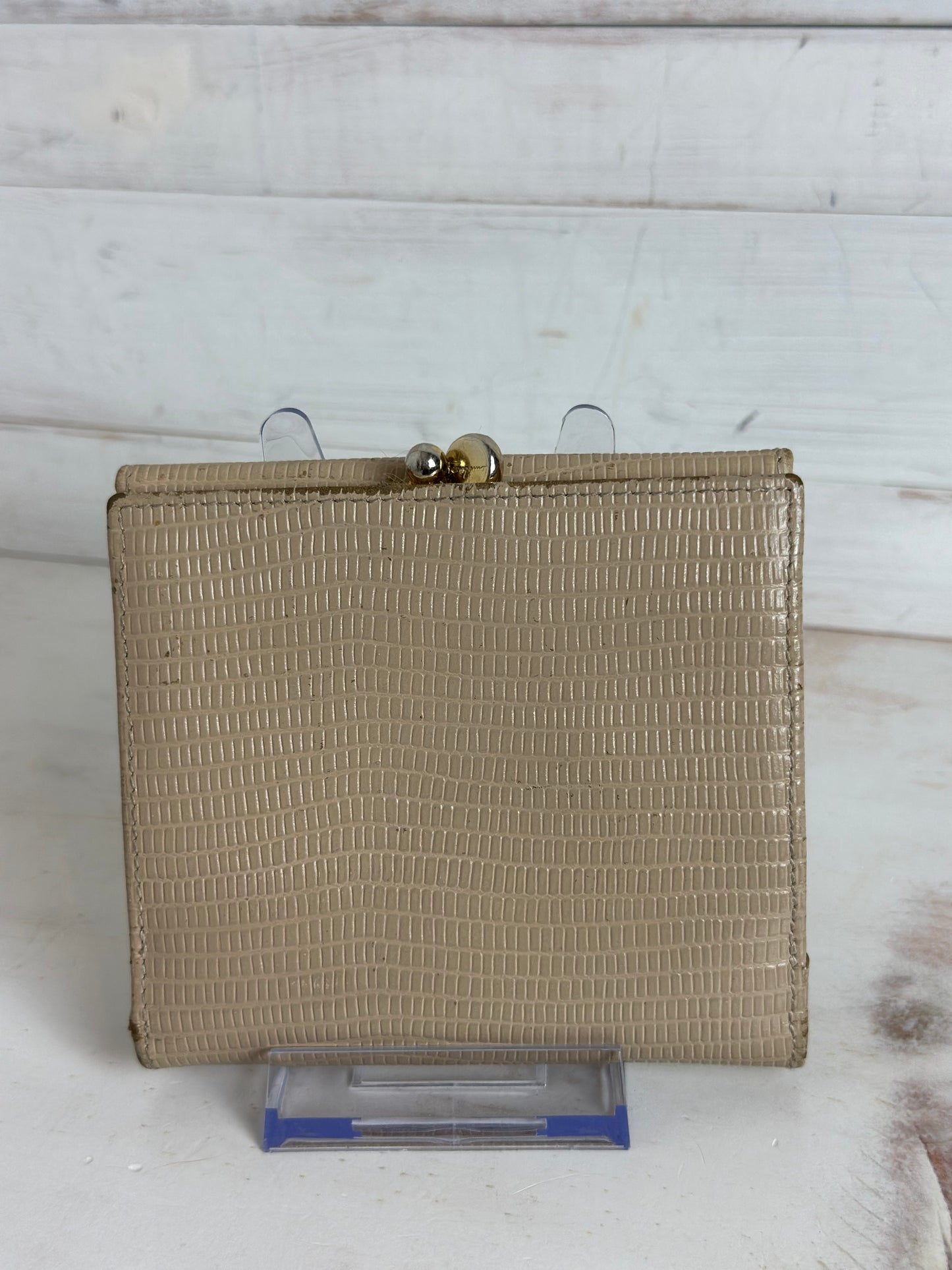 Salvatore Ferragamo Small Wallet with Kisslock/Nude