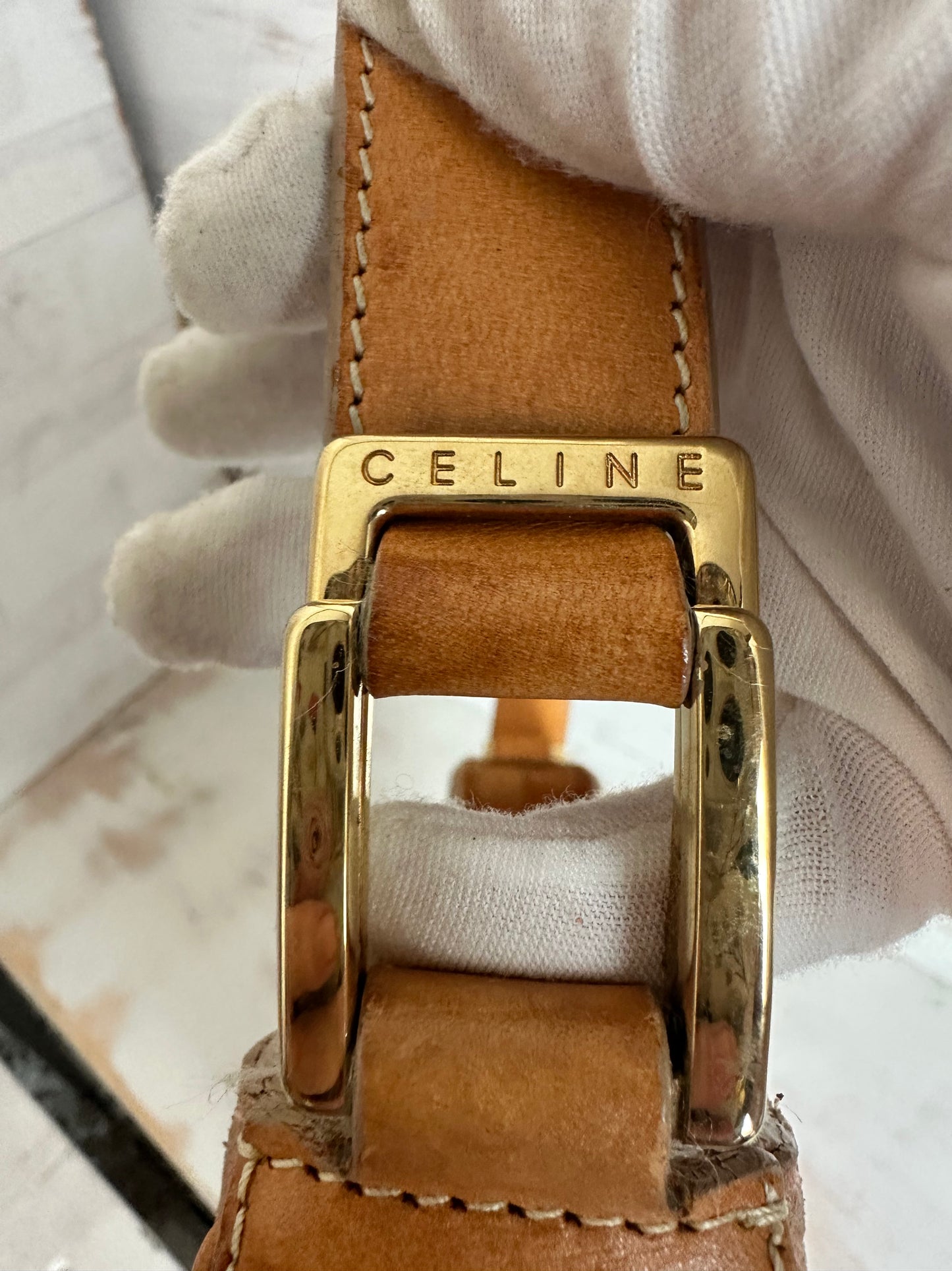 Celine Vintage Salmon Shoulder Bag