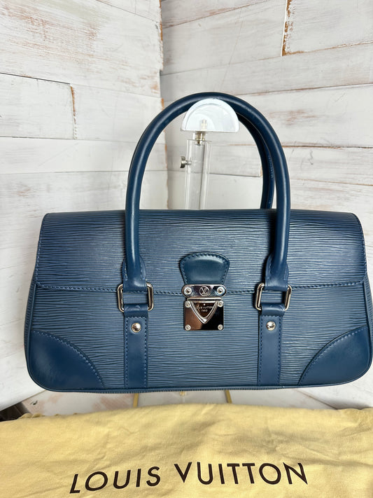 Louis Vuitton Rare Collectible Segur PM Myrtille Blue Epi Leather Handbag