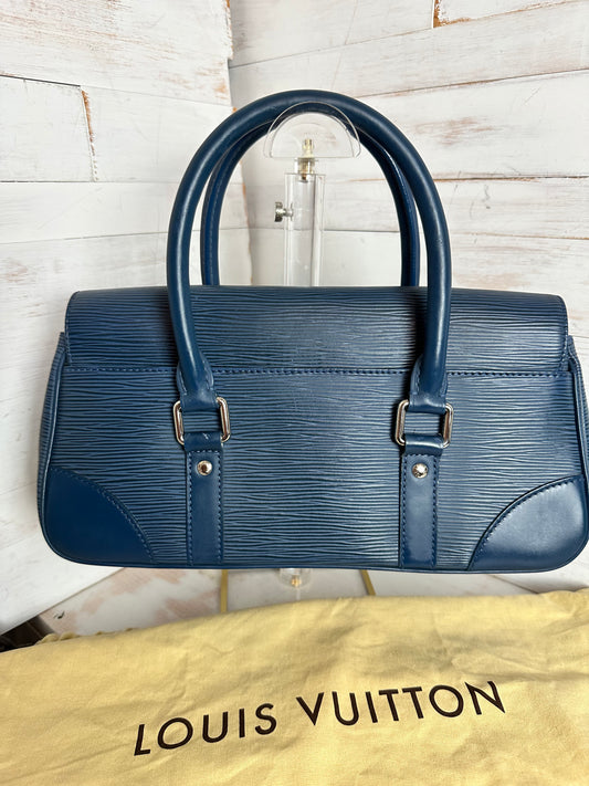 Louis Vuitton Rare Collectible Segur PM Myrtille Blue Epi Leather Handbag
