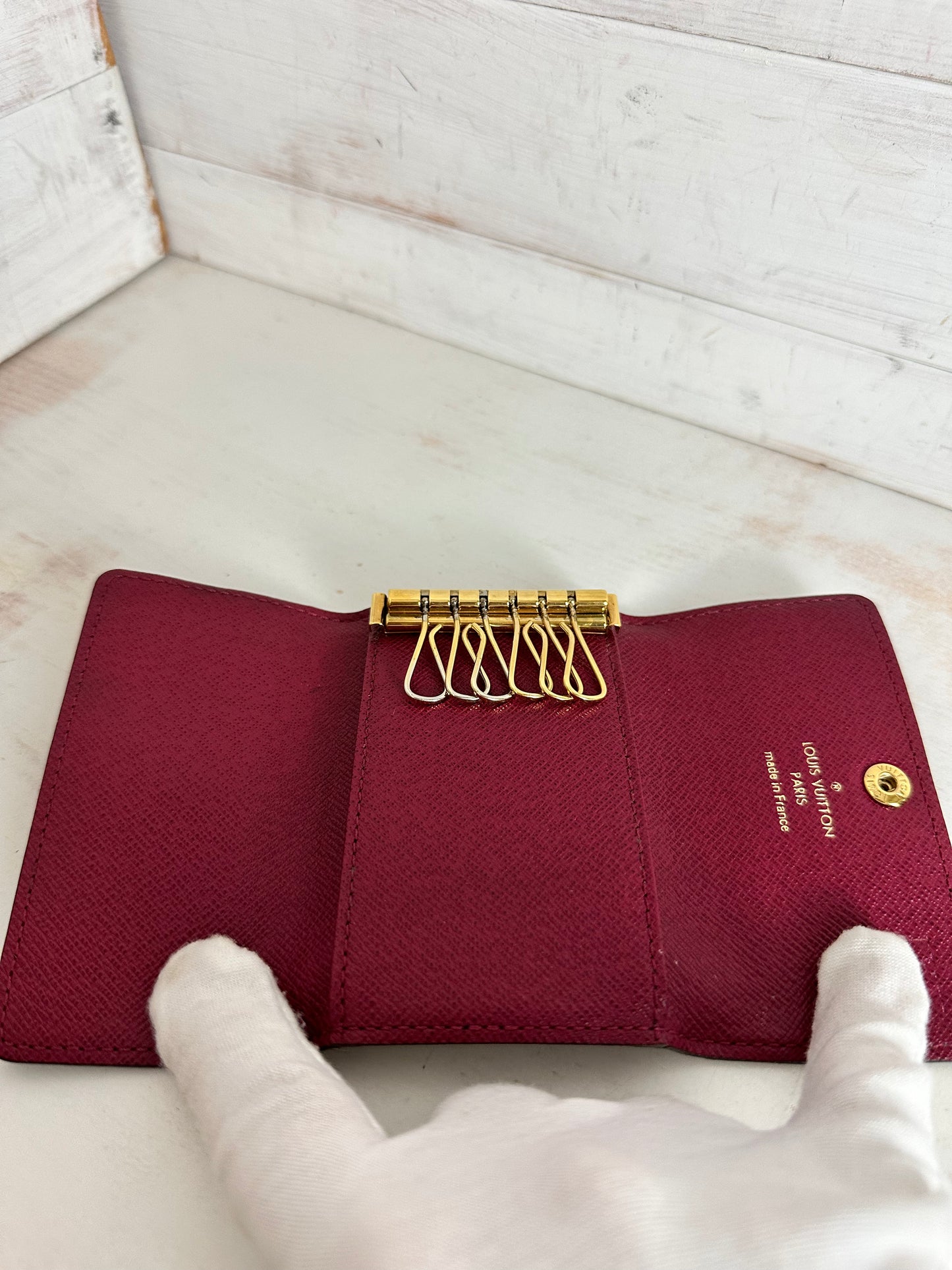Louis Vuitton Monogram Multicles 6 key case Burgundy