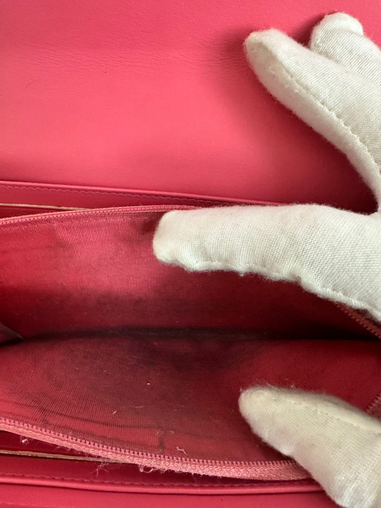 Chanel Matelasse Pink Lambskin Long Wallet Snap Closure CC