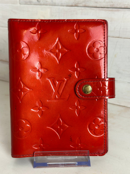 Louis Vuitton Vintage Red Vernis Agenda PM/Passport Holder