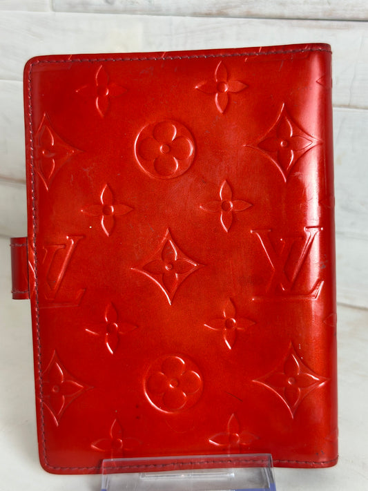 Louis Vuitton Vintage Red Vernis Agenda PM/Passport Holder