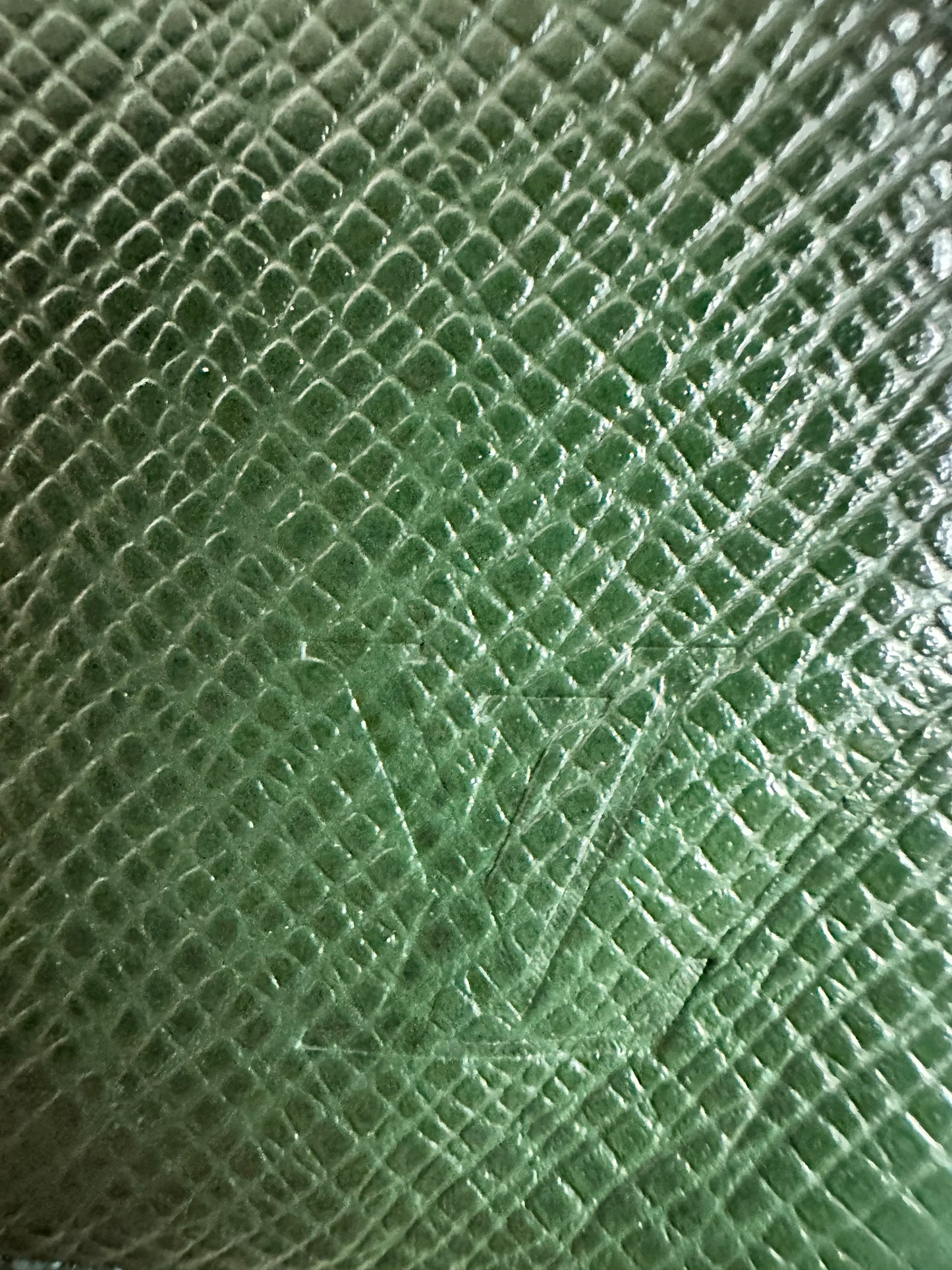 Louis Vuitton Tiaga Green Leather Card Holder/Checkbook